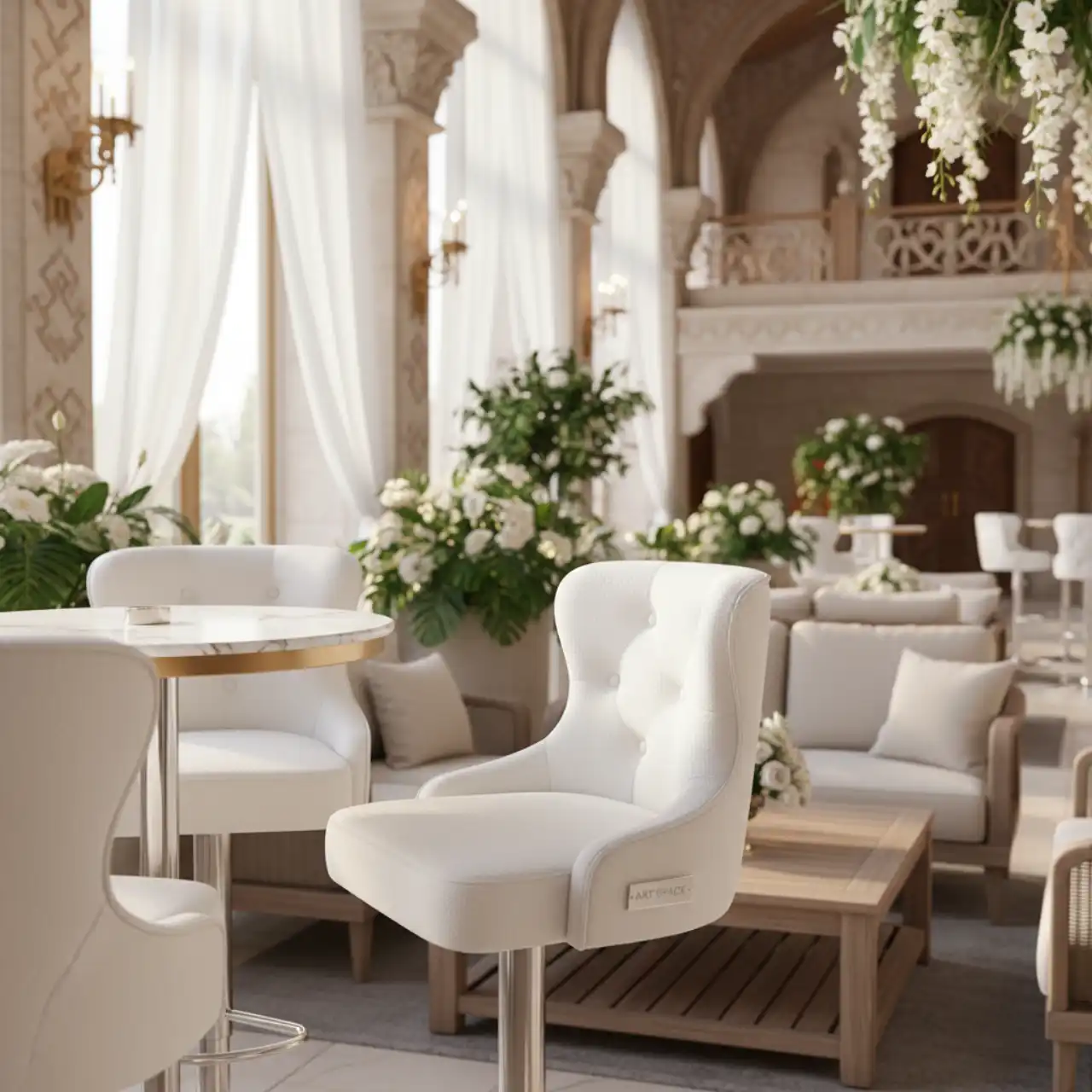 Стул барный white Button