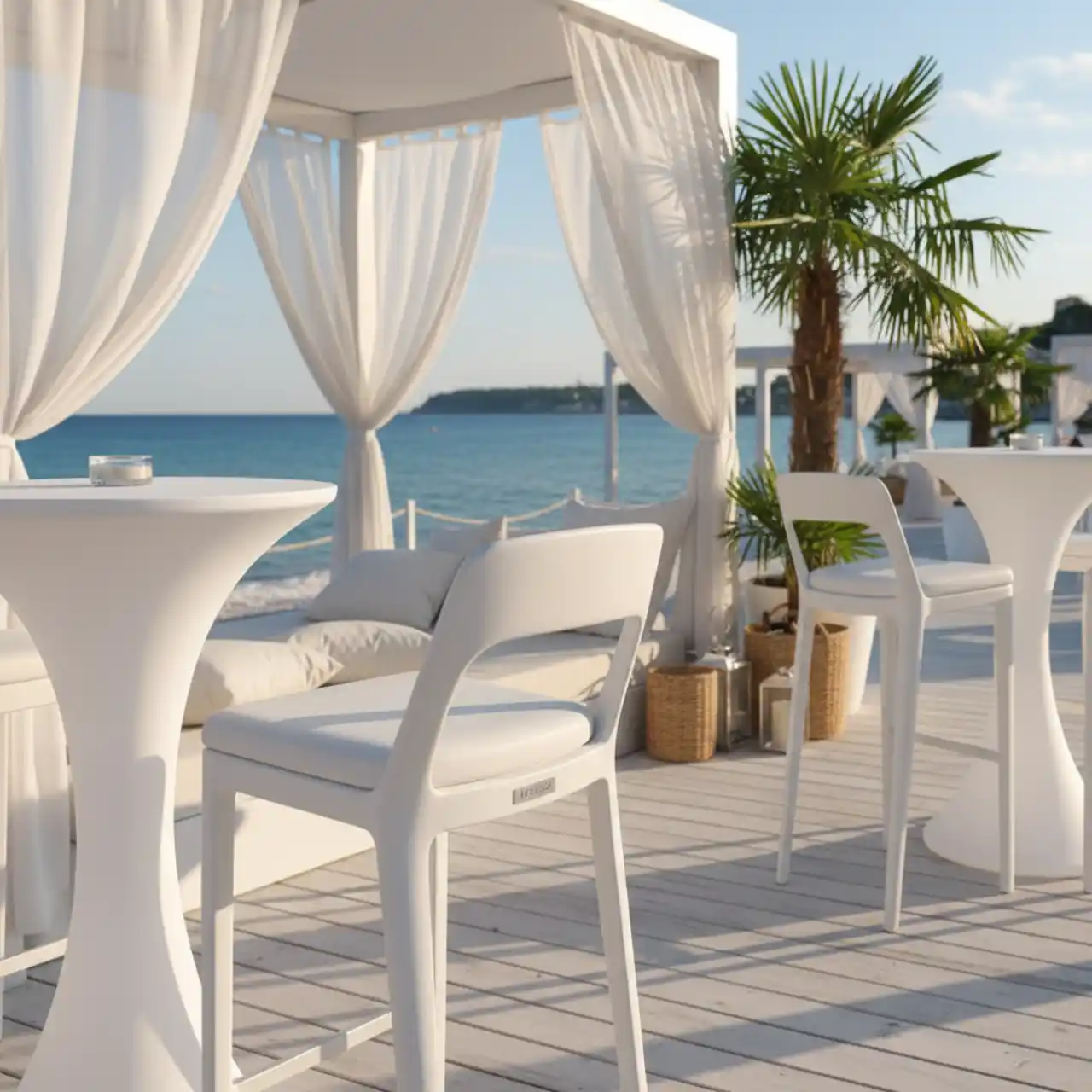 Стул барный белый Anji