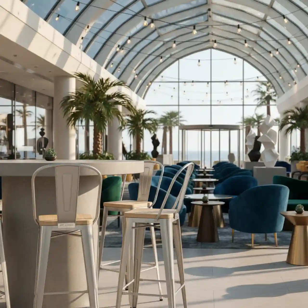 Стул барный Tolix Wood серебристый матовый