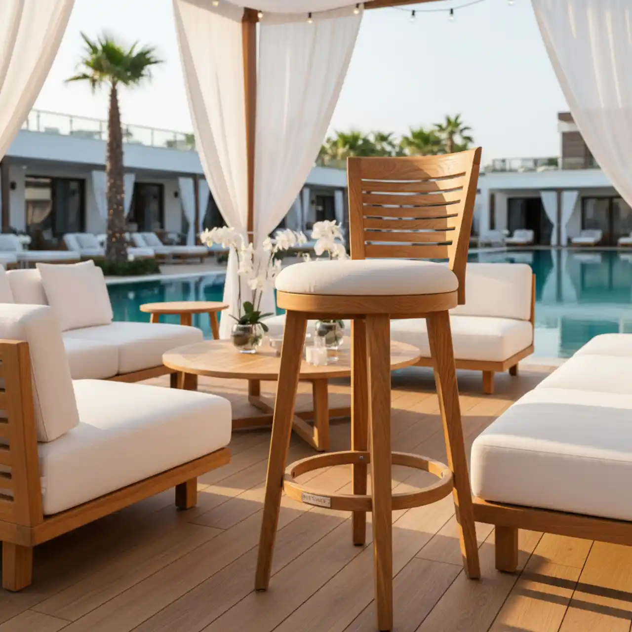 Стул барный Marta массив натурального дуба