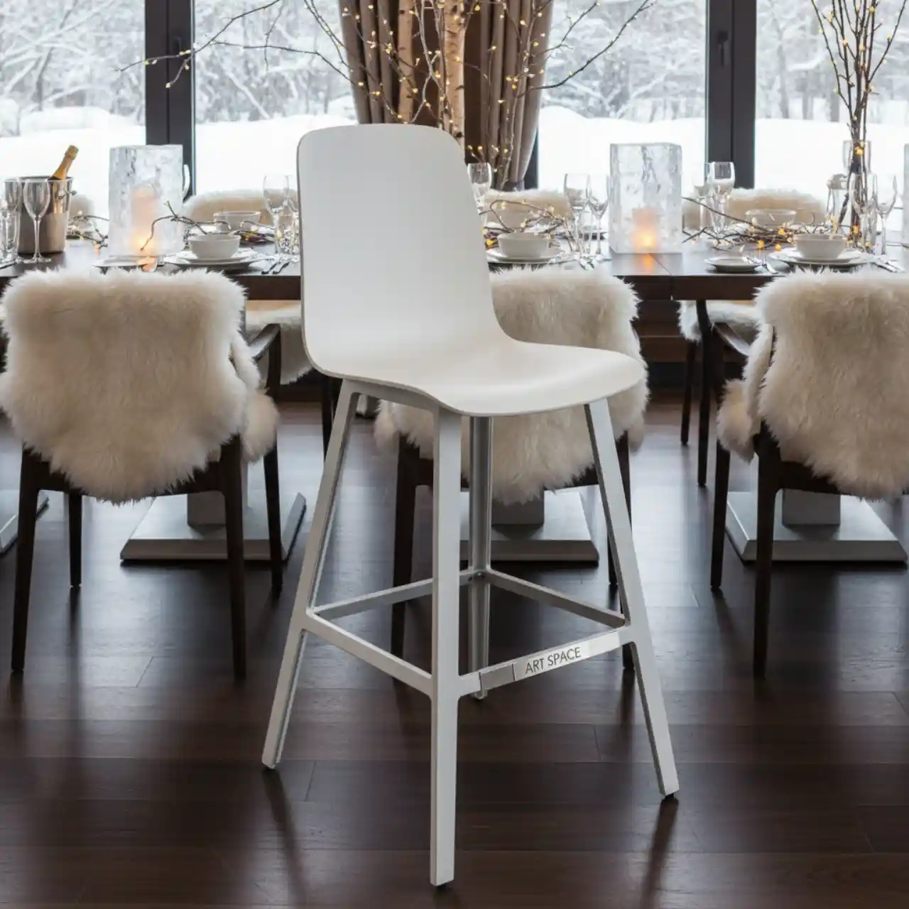 Стул барный Miura white