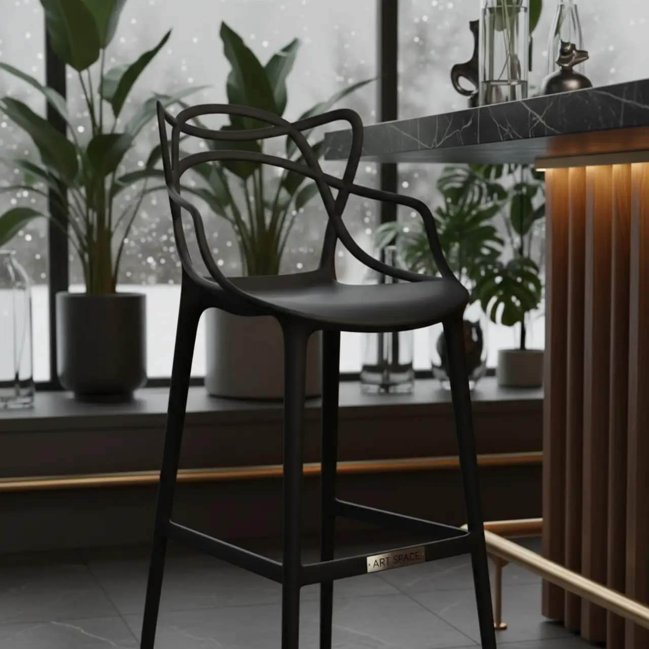 Стул барный Masters чёрный