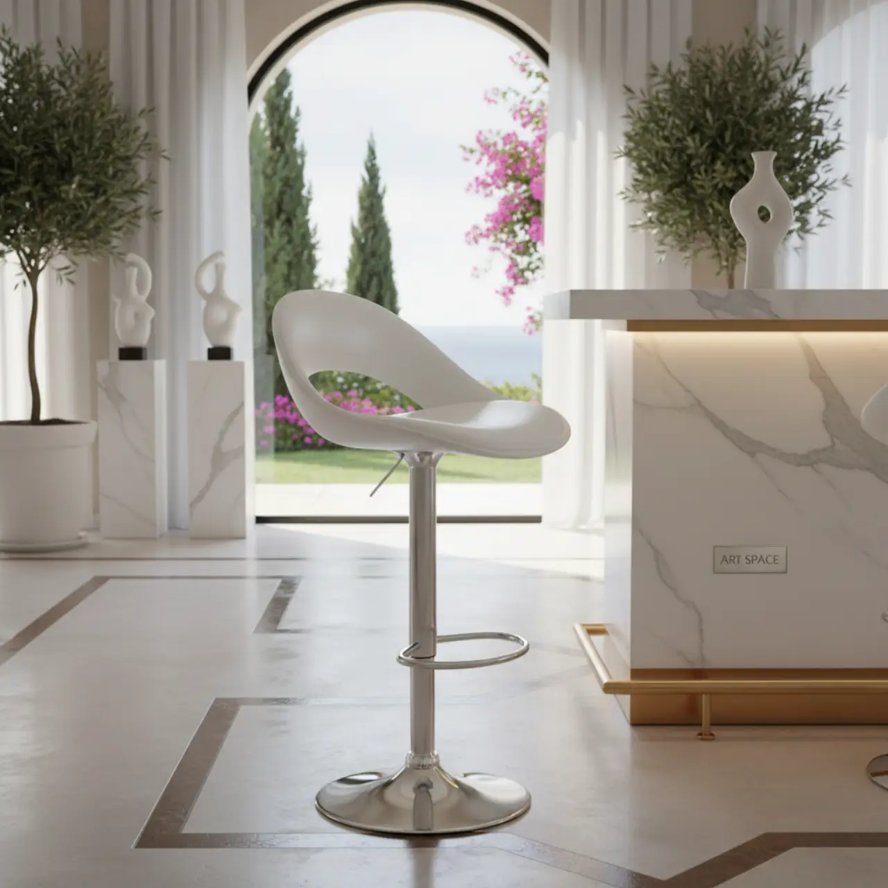 Стул барный Hitek White WT