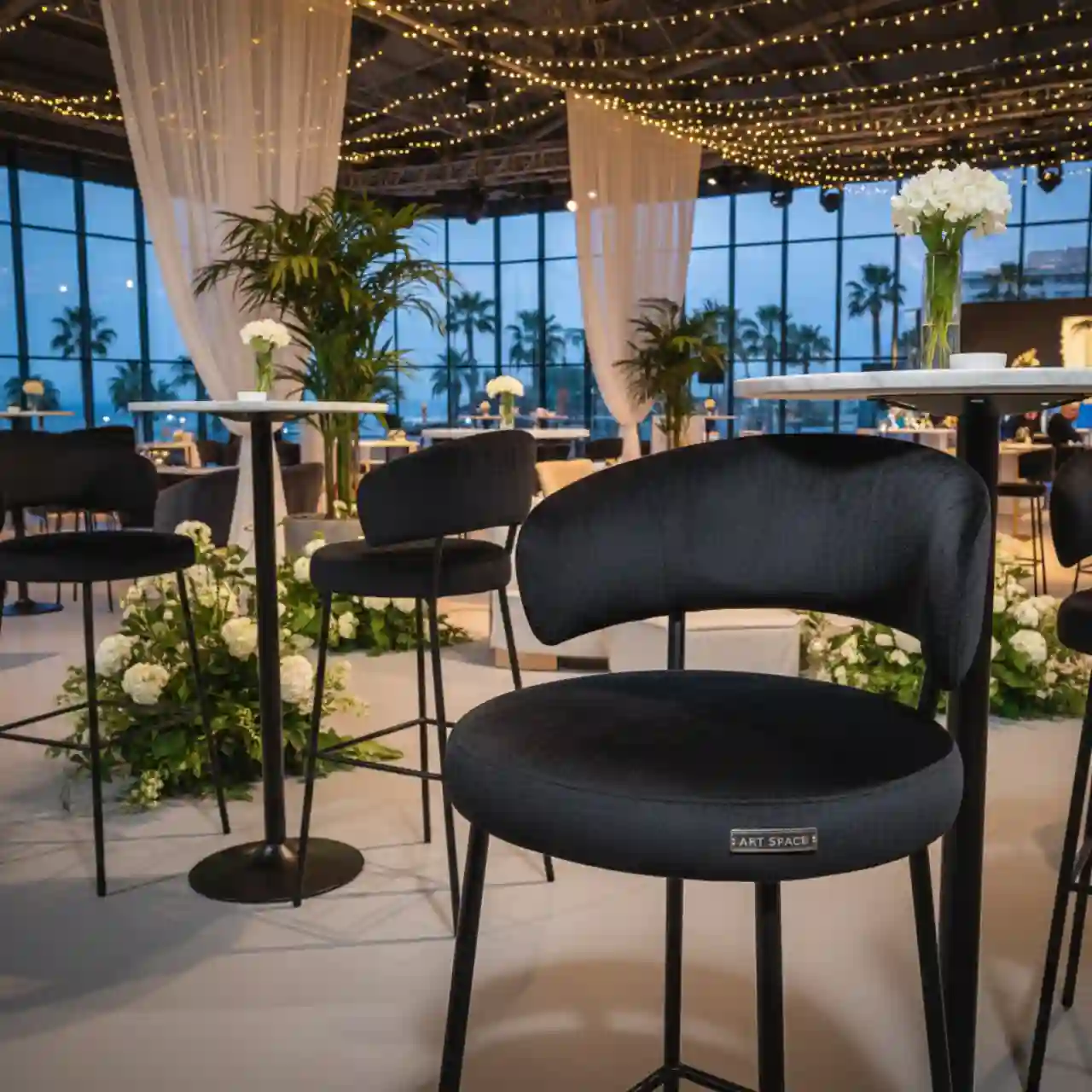 Стул барный Make up black