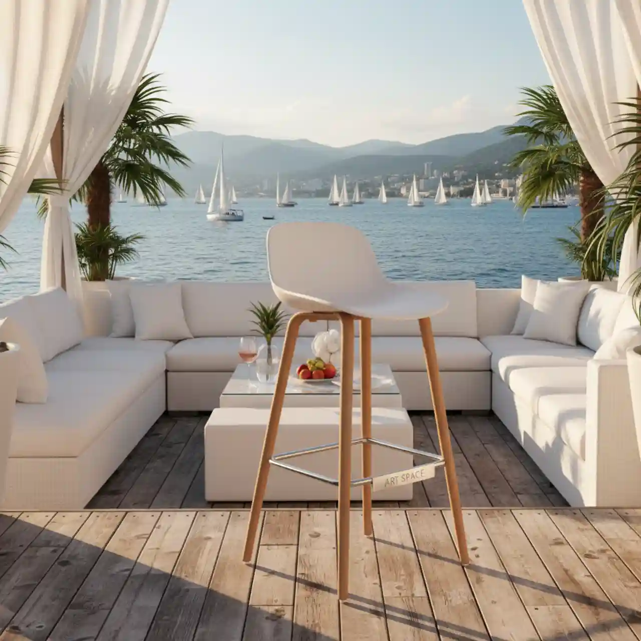 Стул барный Jonstrup белый