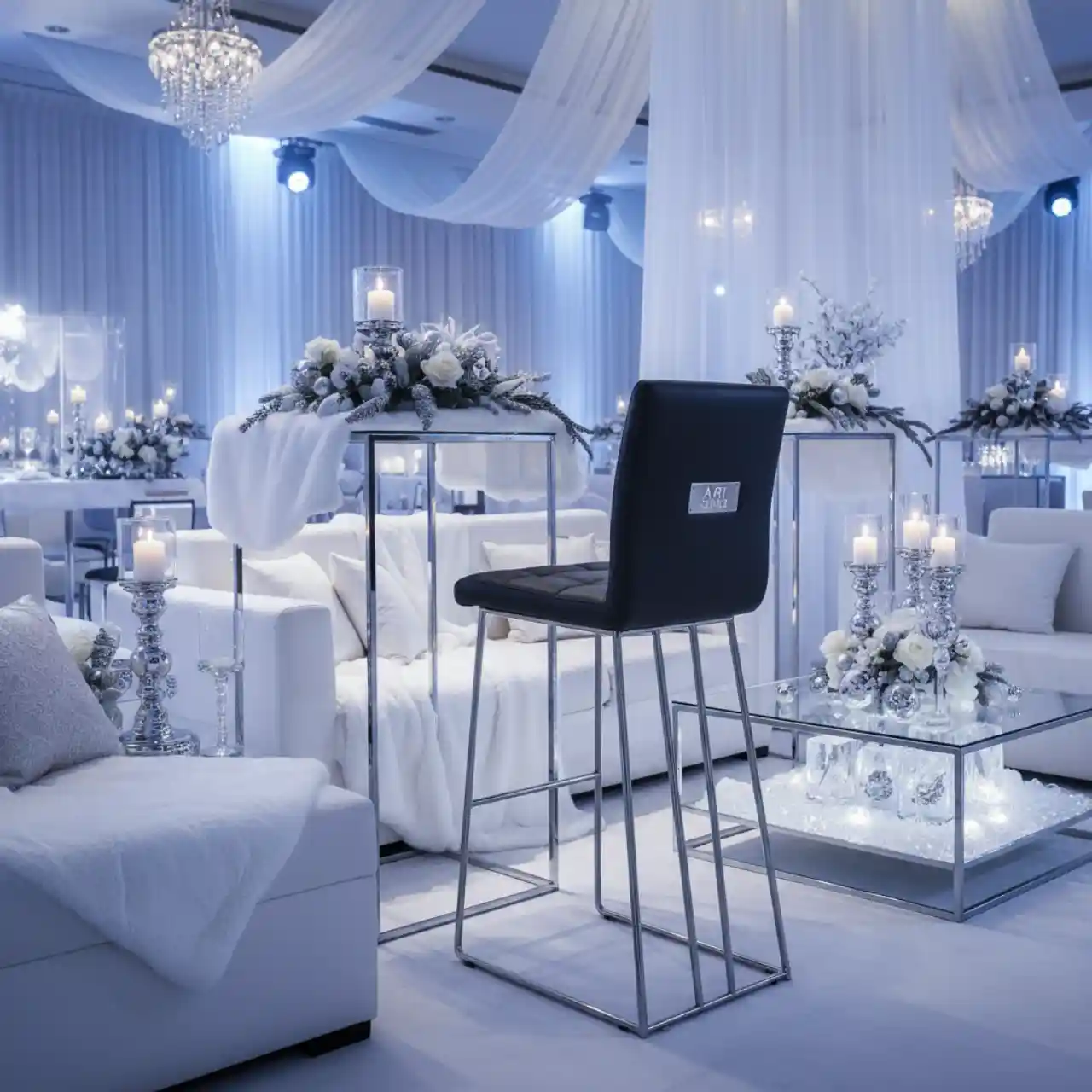 Стул барный Hi Tec черный из экокожи BK