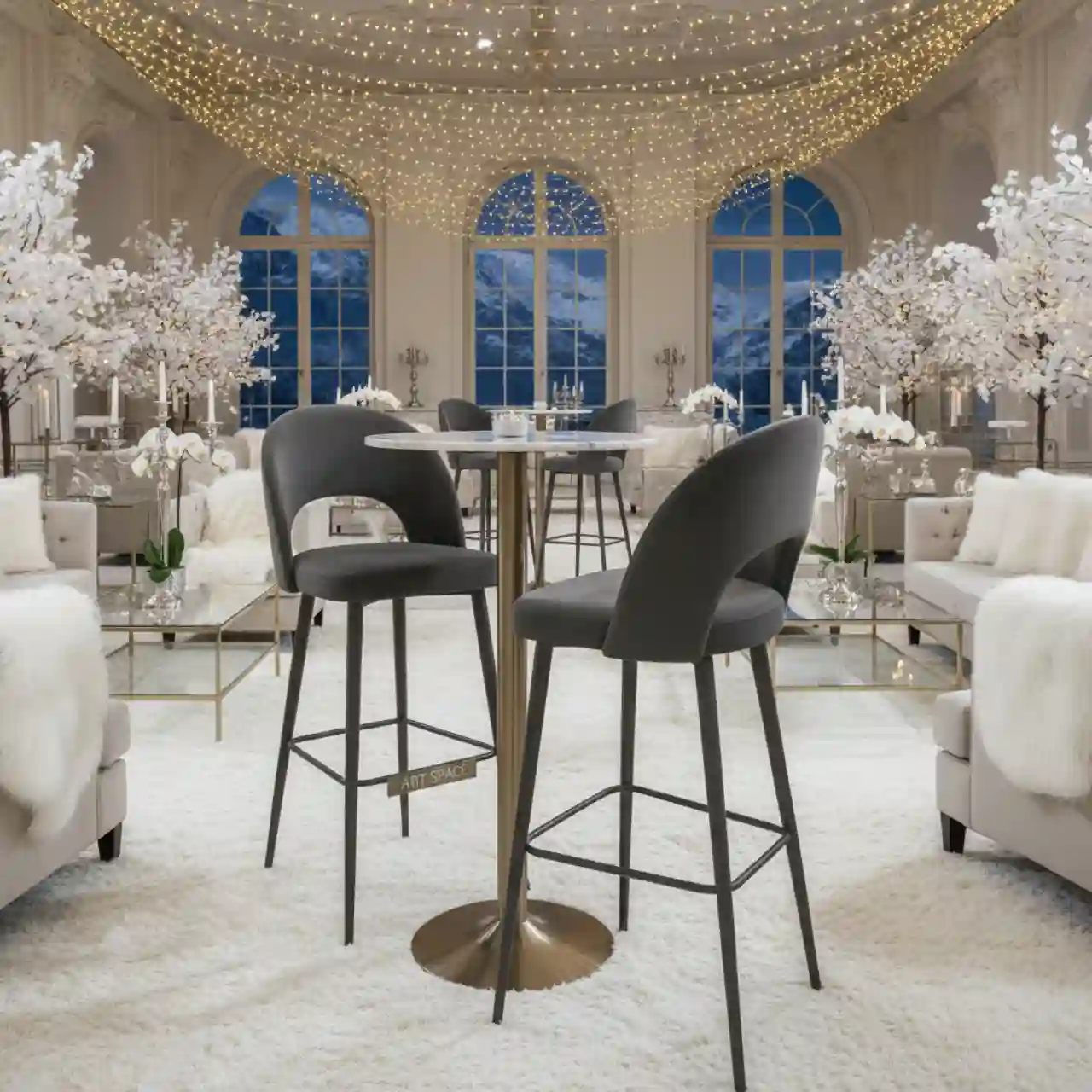 Стул барный Flow RAL темно серый