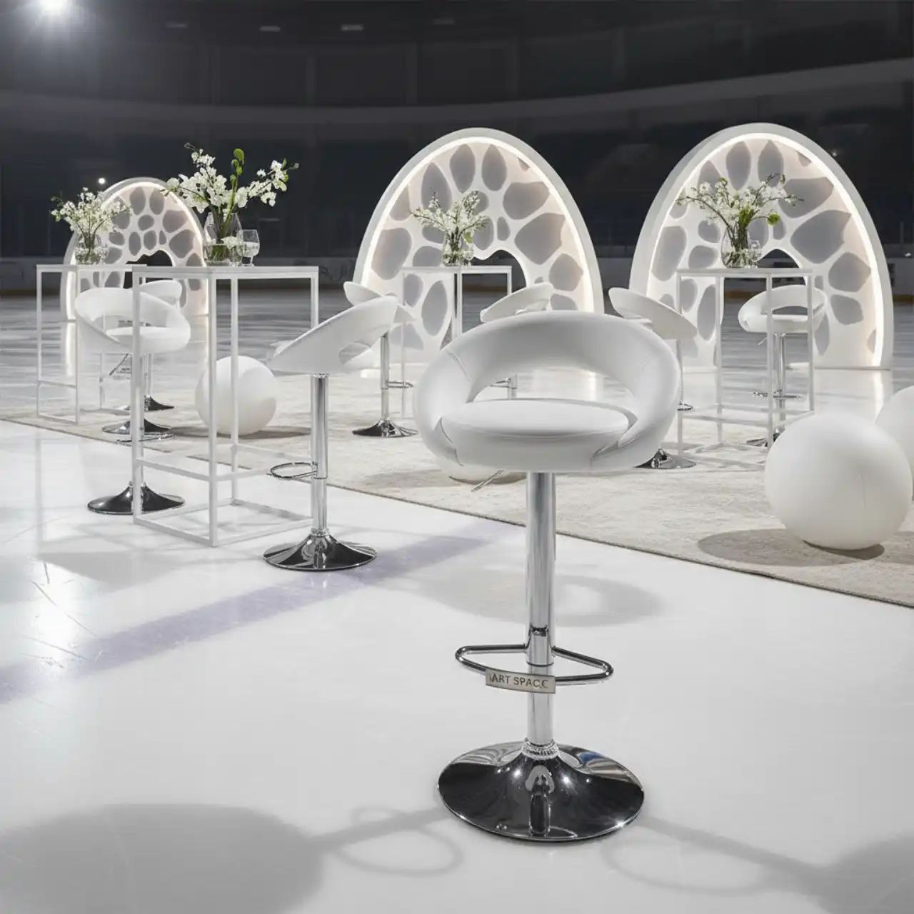 Стул барный Billy регулируемый белый