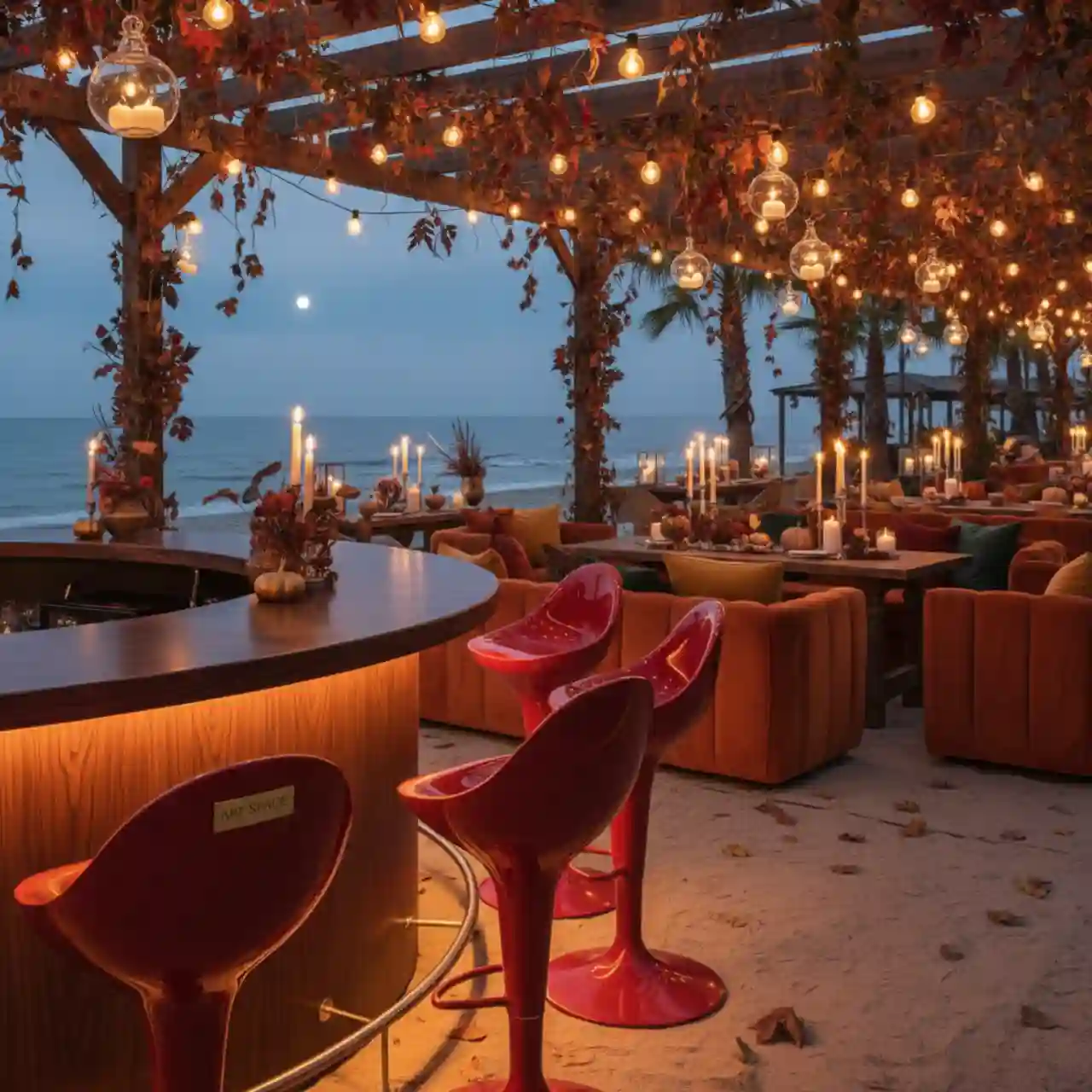 Стул барный Bombo красный пластиковый