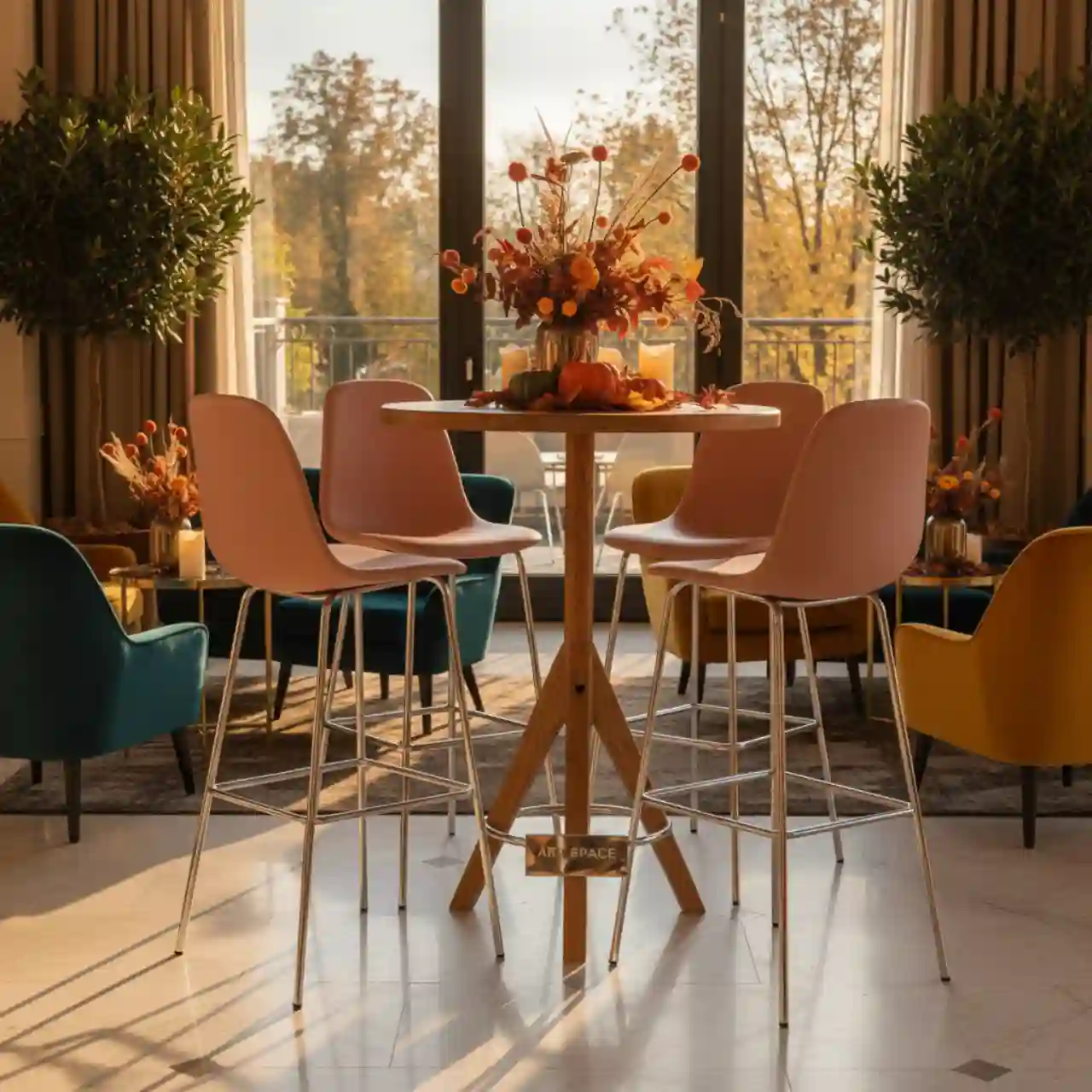 Стул Eames DSW барный розовый