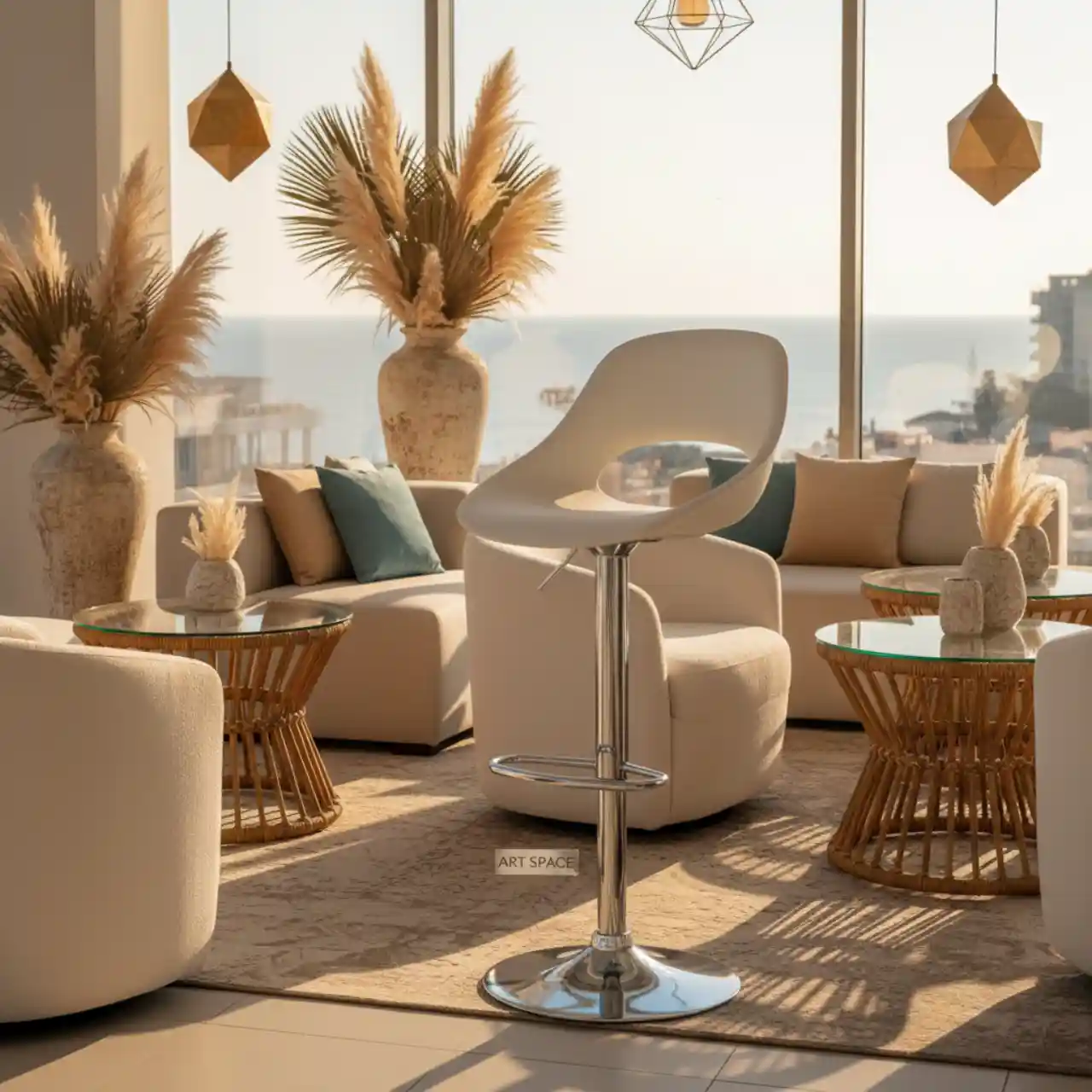 Стул барный Bras белый