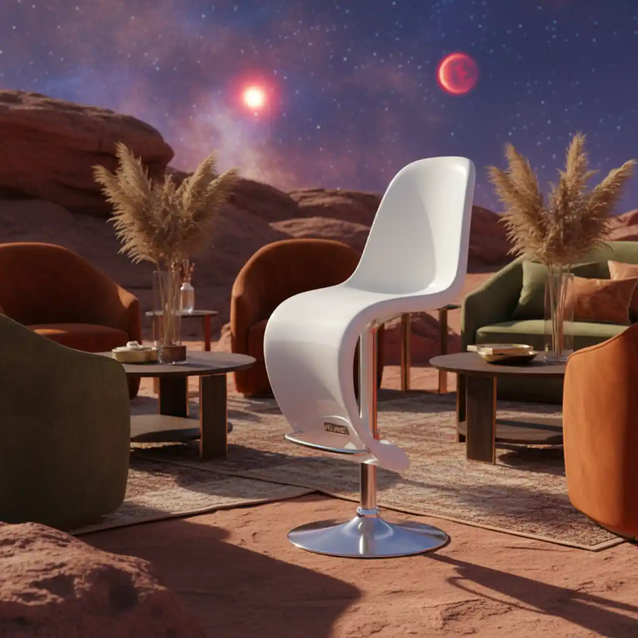 Стул барный Bombo белый