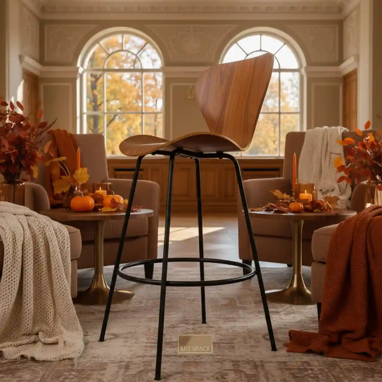 Стул Eames DSW Butterfly барный коричневый