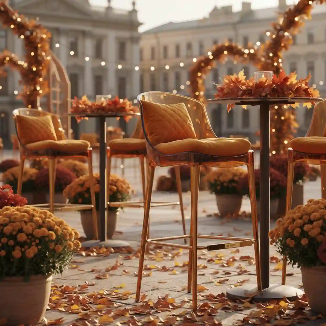 Стул Kuadra пластиковый полубарный