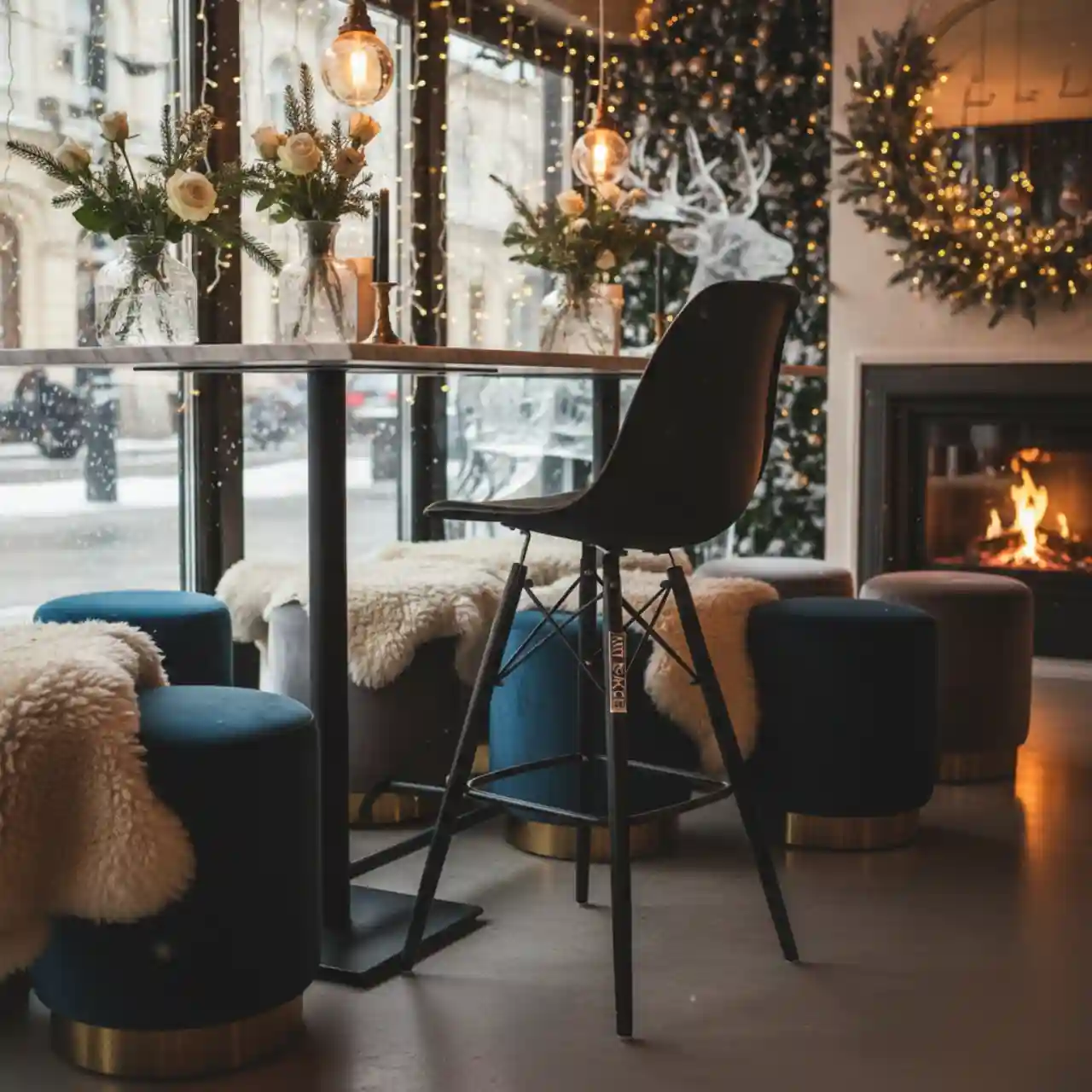 Барный стул черный Eames Black