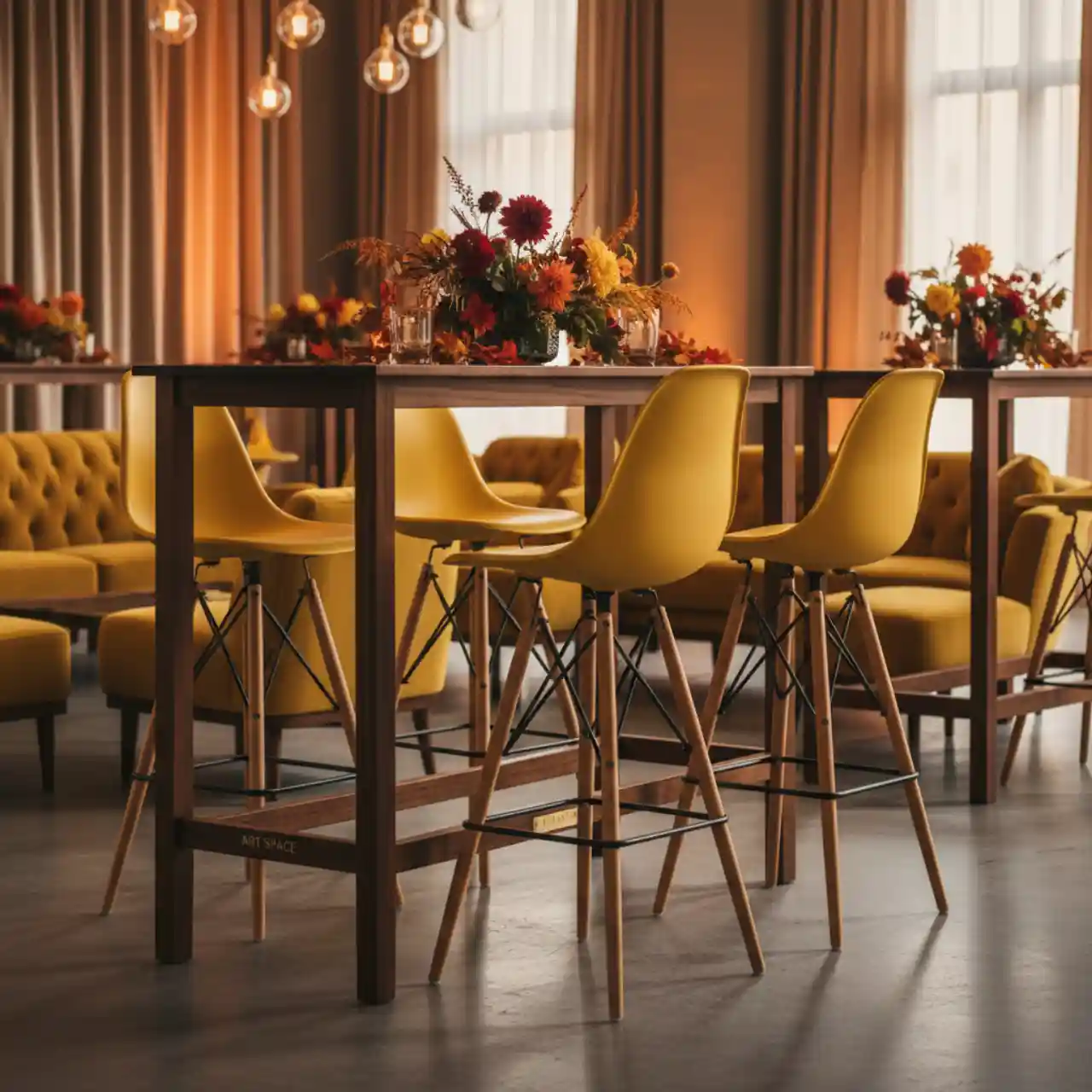 Стул Eames DSW ECO барный желтый