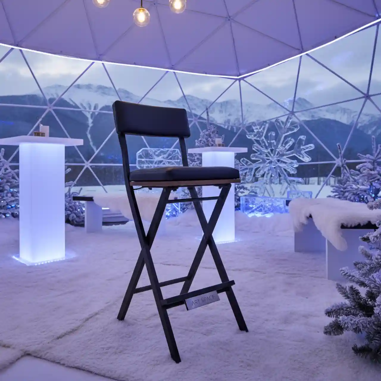 Барный стул складной Франклин черный