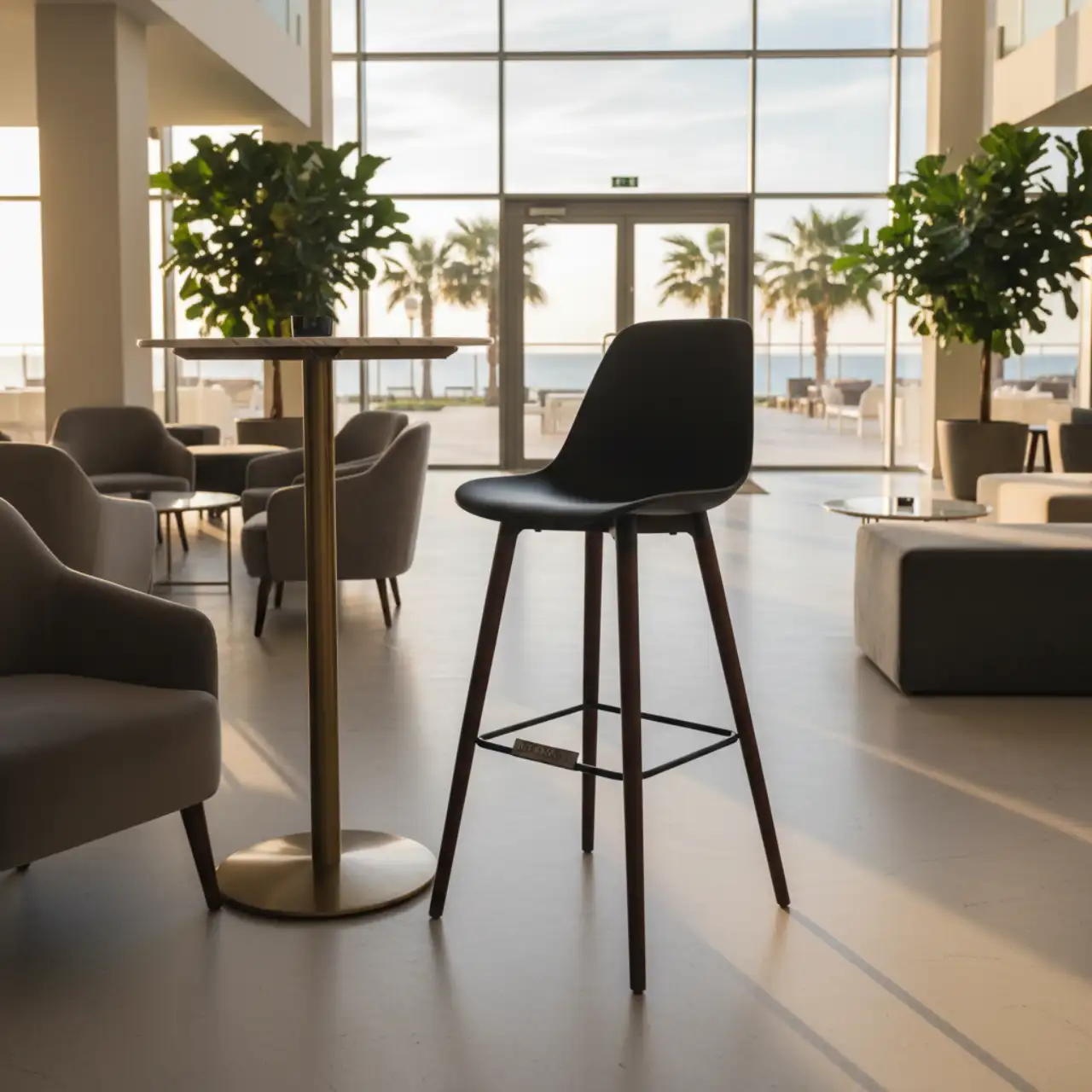 Барный стул черный Eames