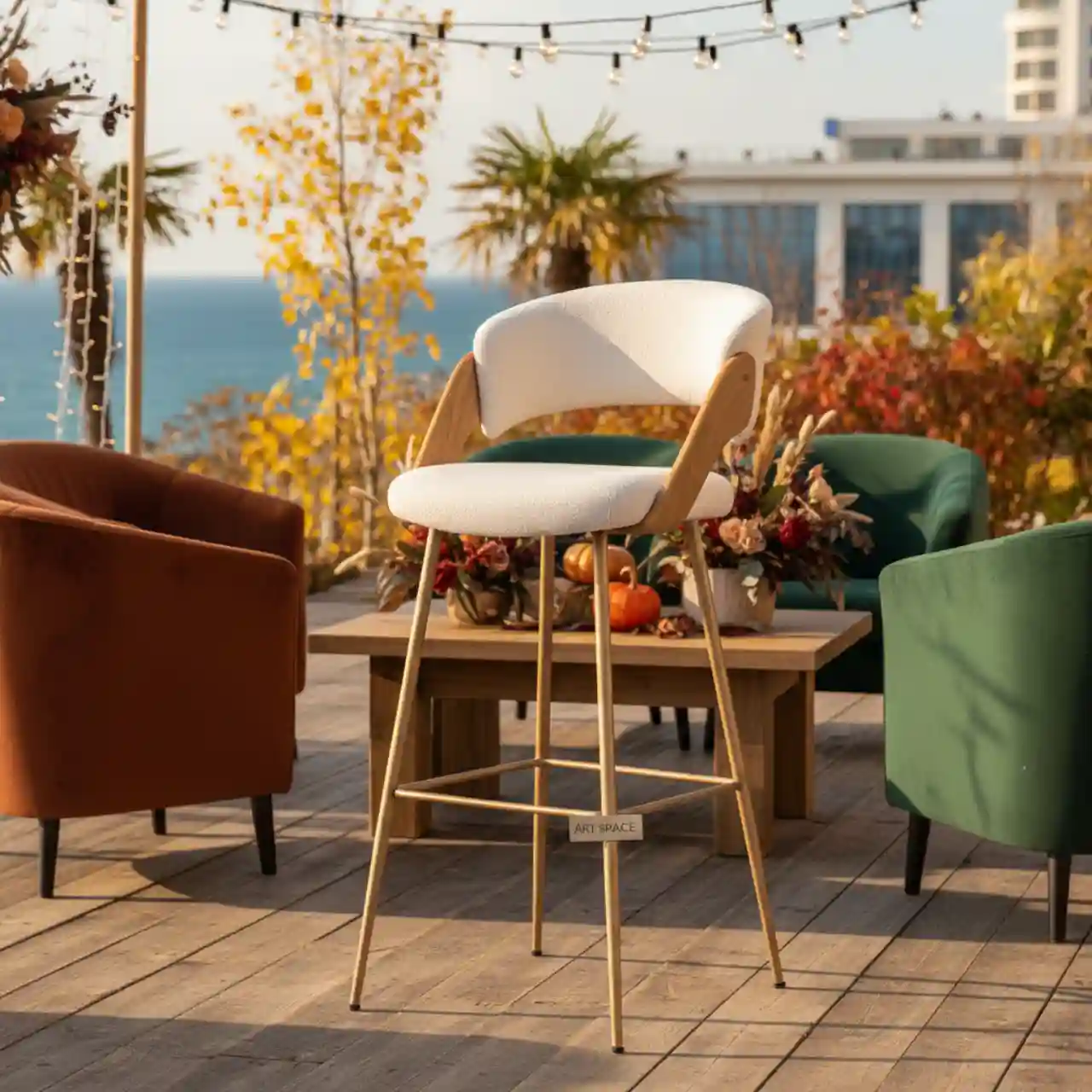 Барный стул Тревер молочный