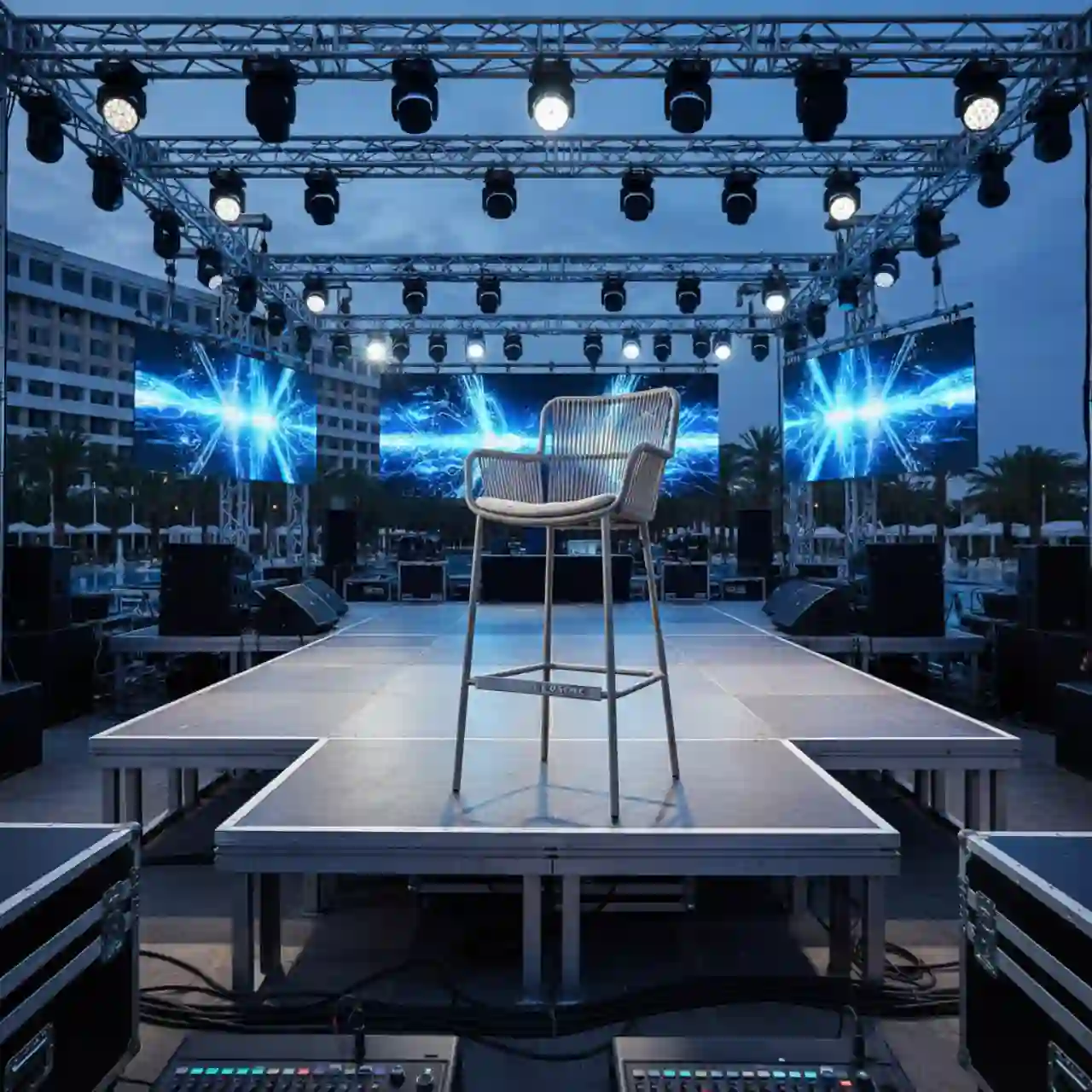 Барный стул плетеный из роупа Марсель светло серый