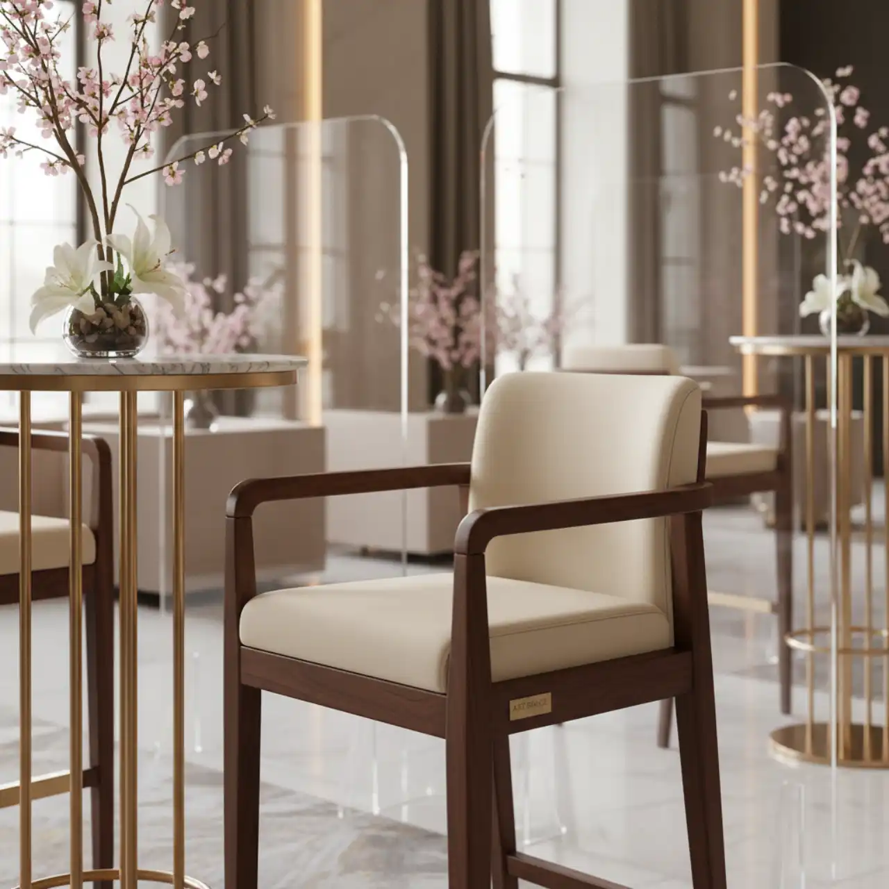 Барный стул с подлокотниками