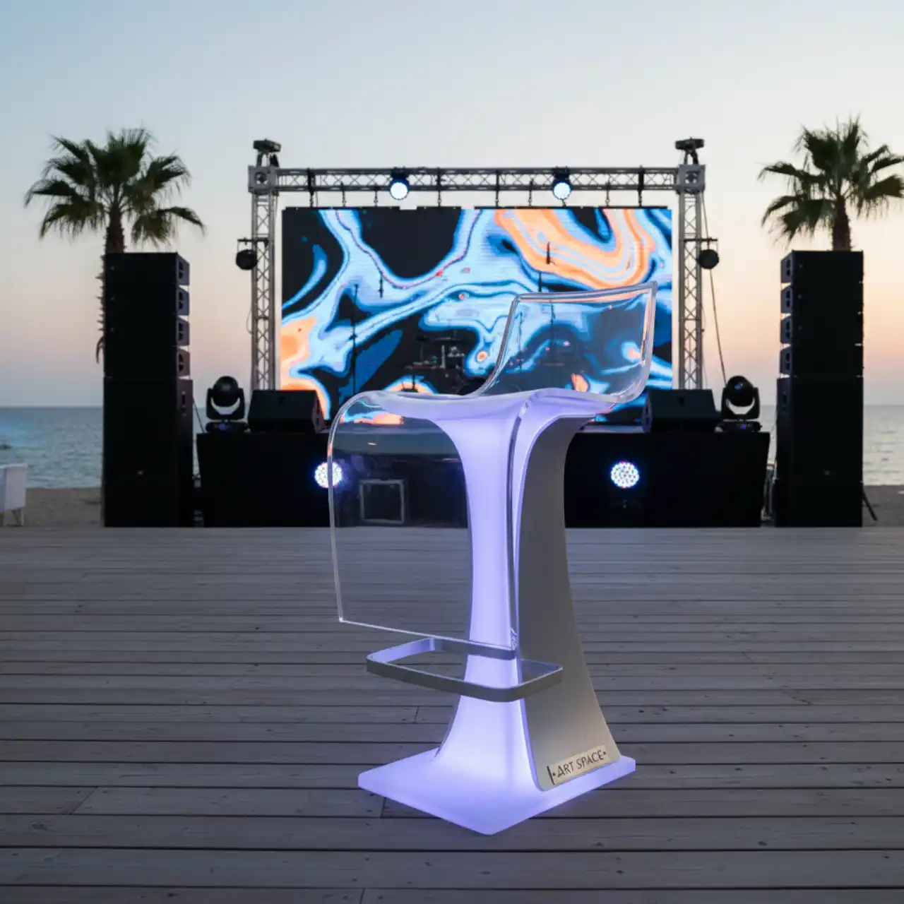 Барный стул с подсветкой