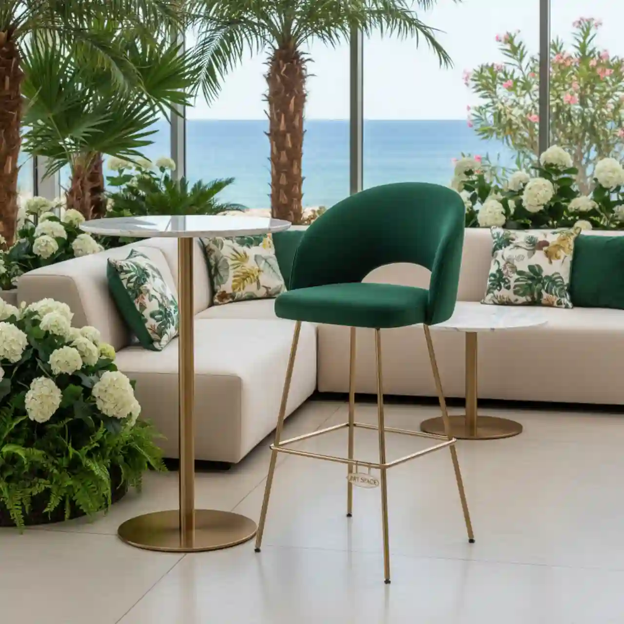 Барный стул Маркус Ван зеленый