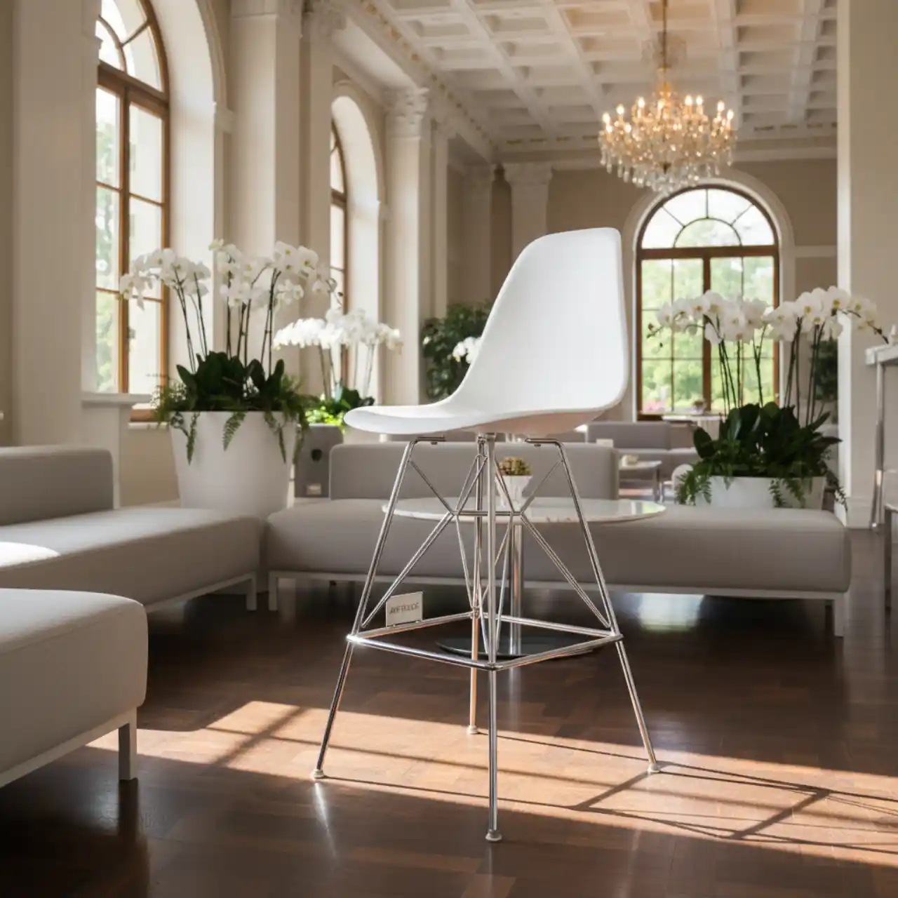Барный стул белый Eames White