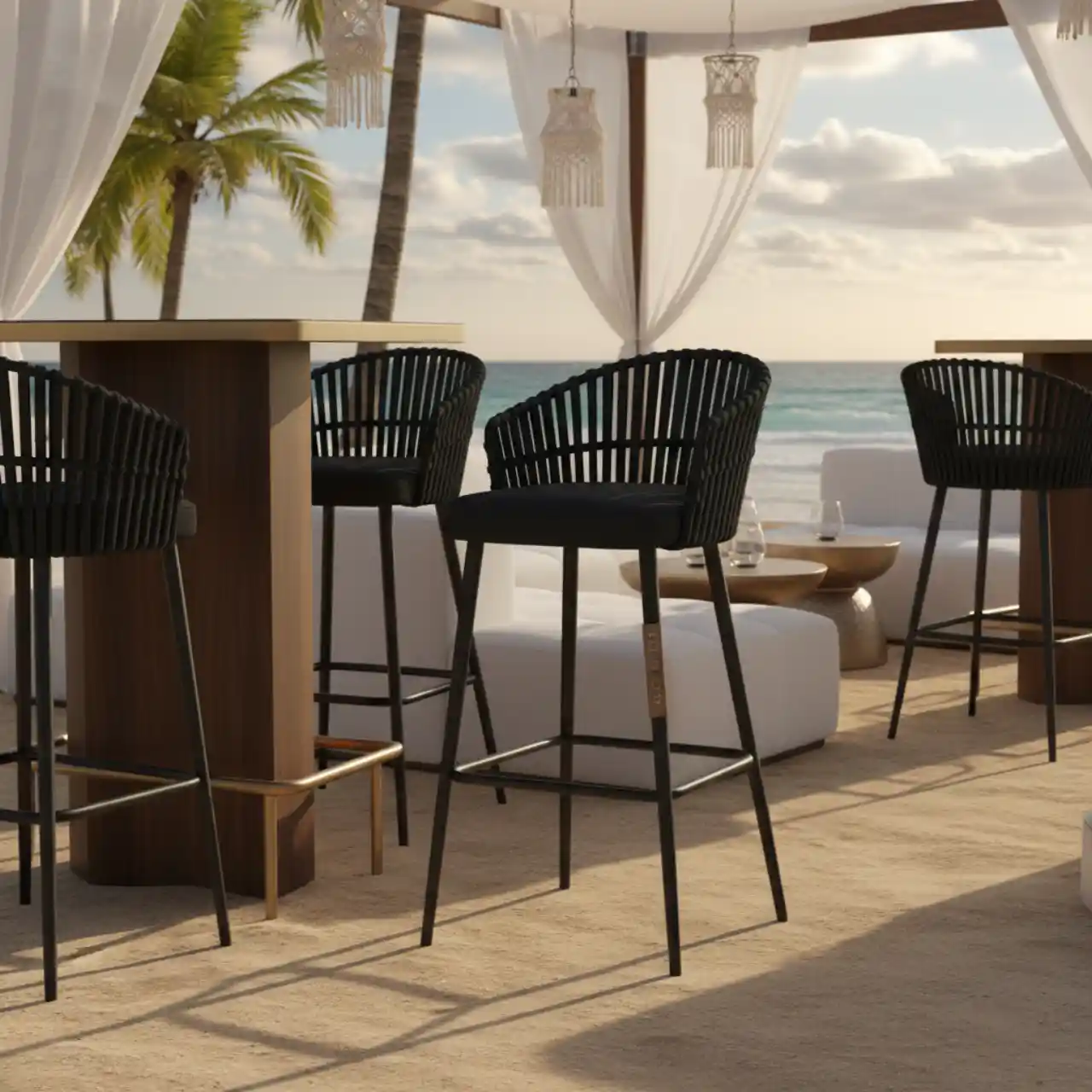 Барный стул кресло Kruger черный