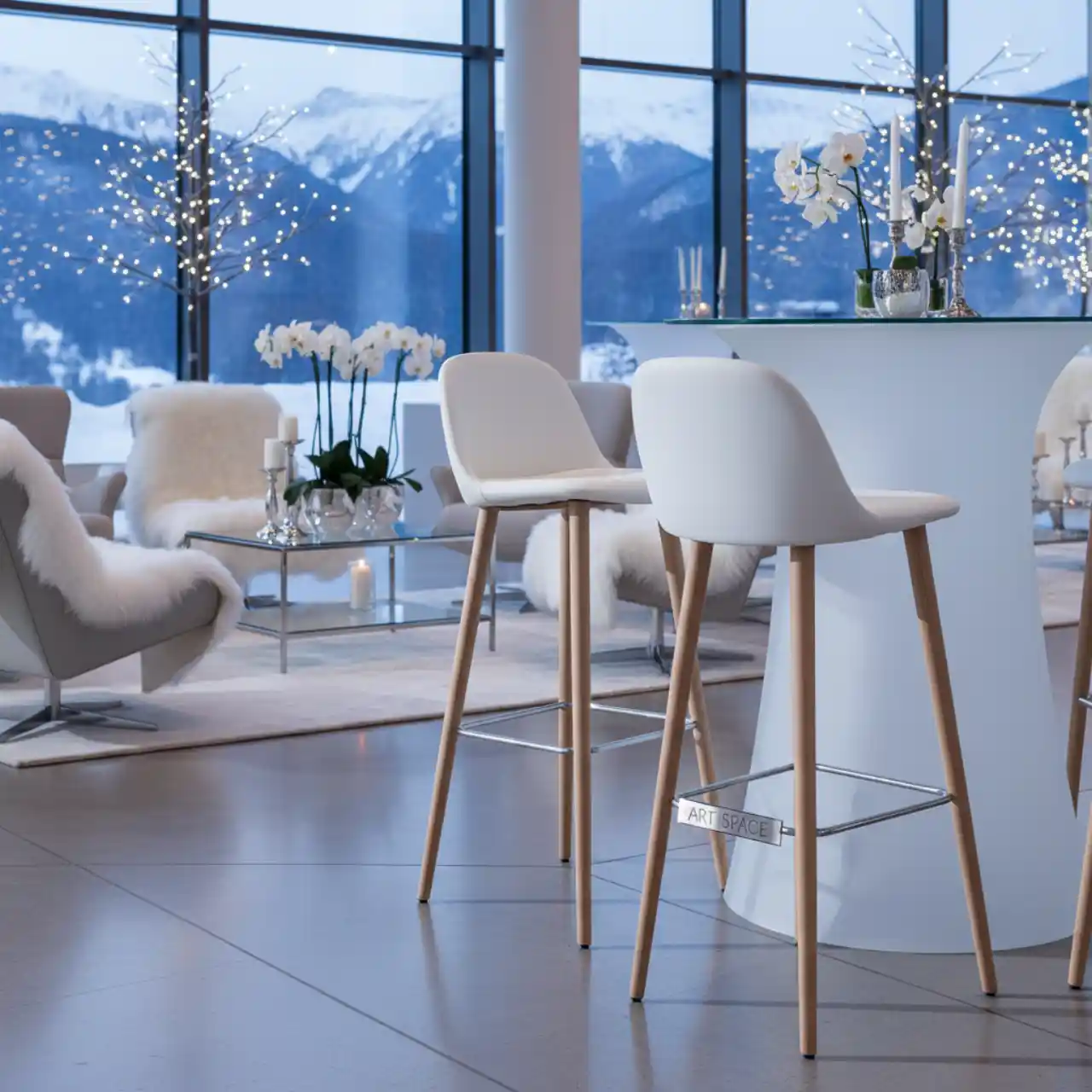 Барный стул Аверса белый бук