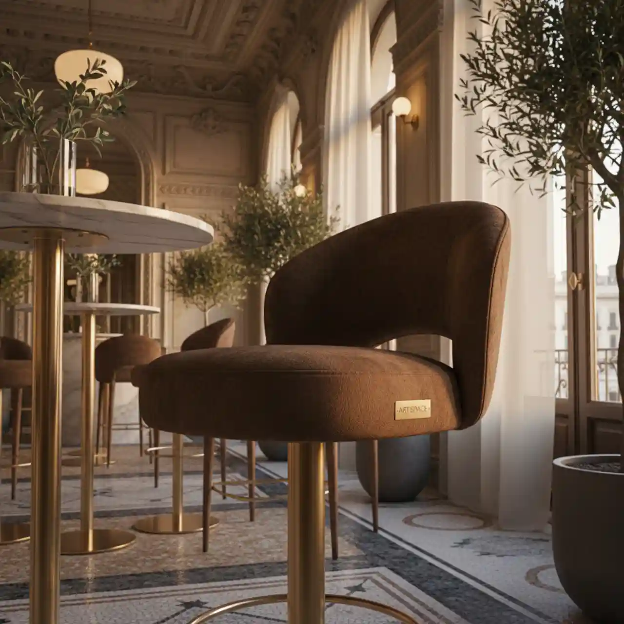 Барный стул Morbido Brown