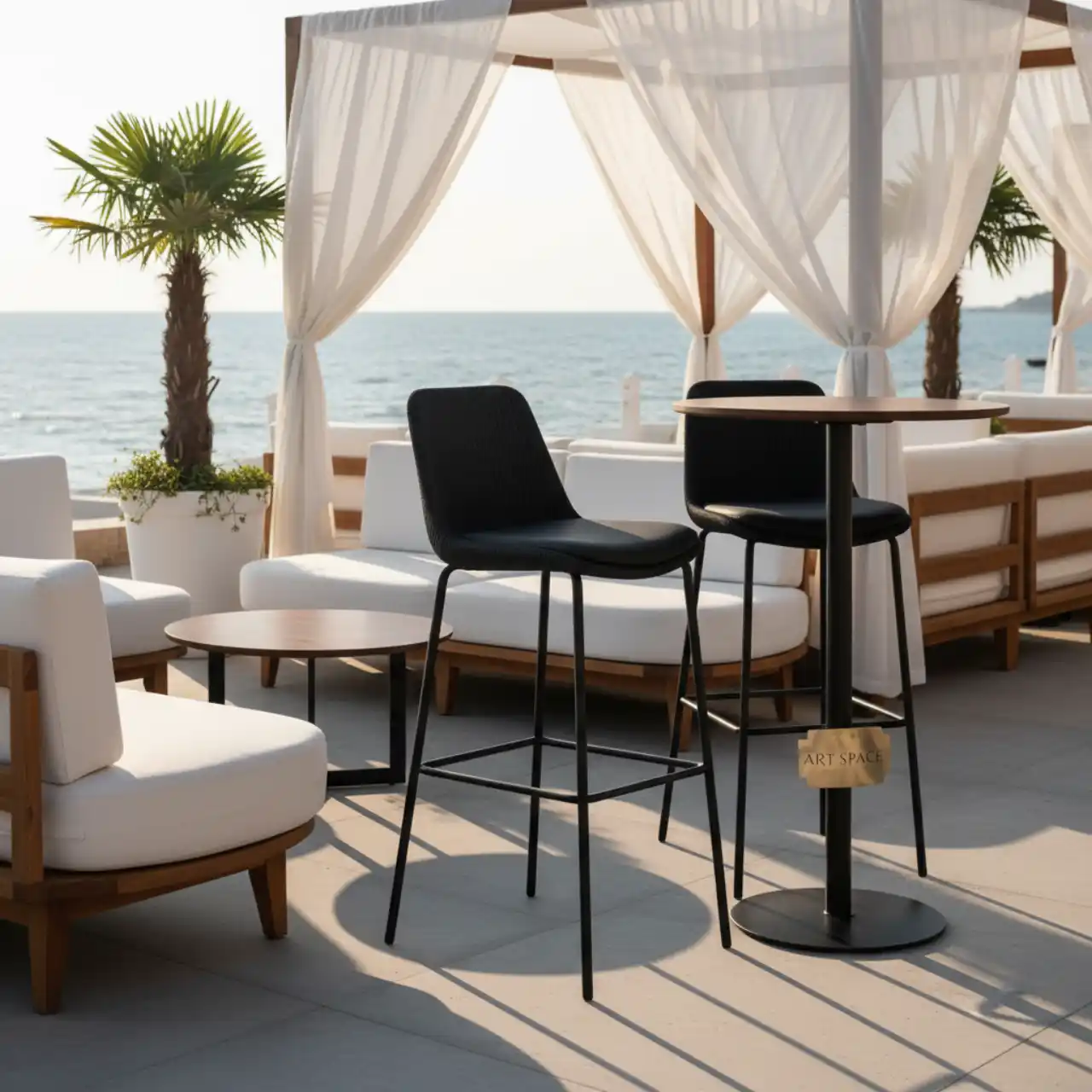 Барный стул Morbido Black