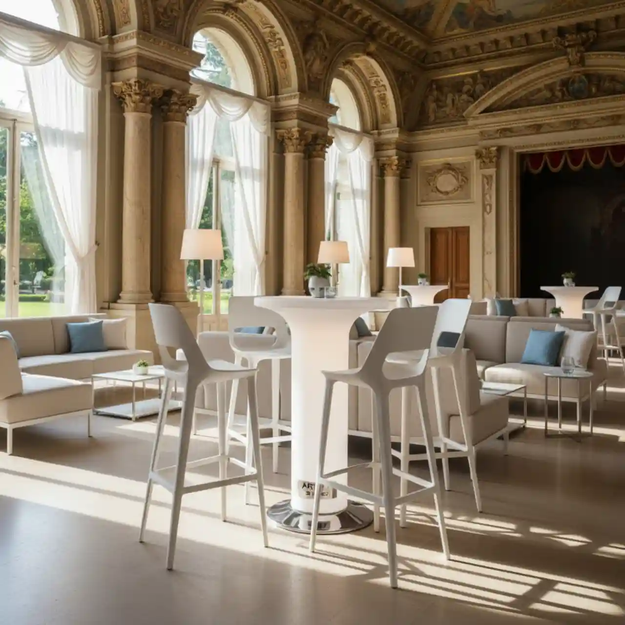 Барный стул Miura White