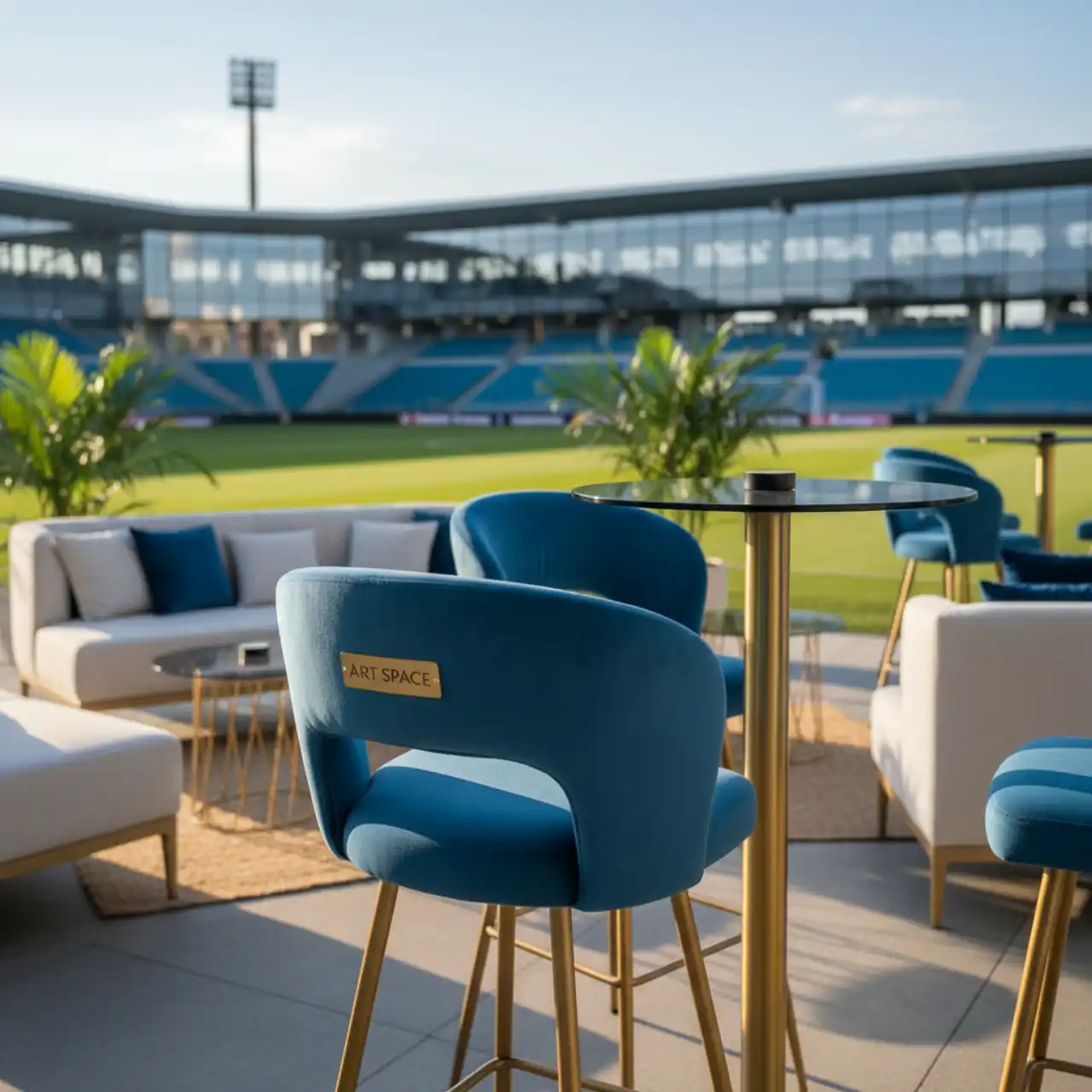 Барный стул Morbido синий