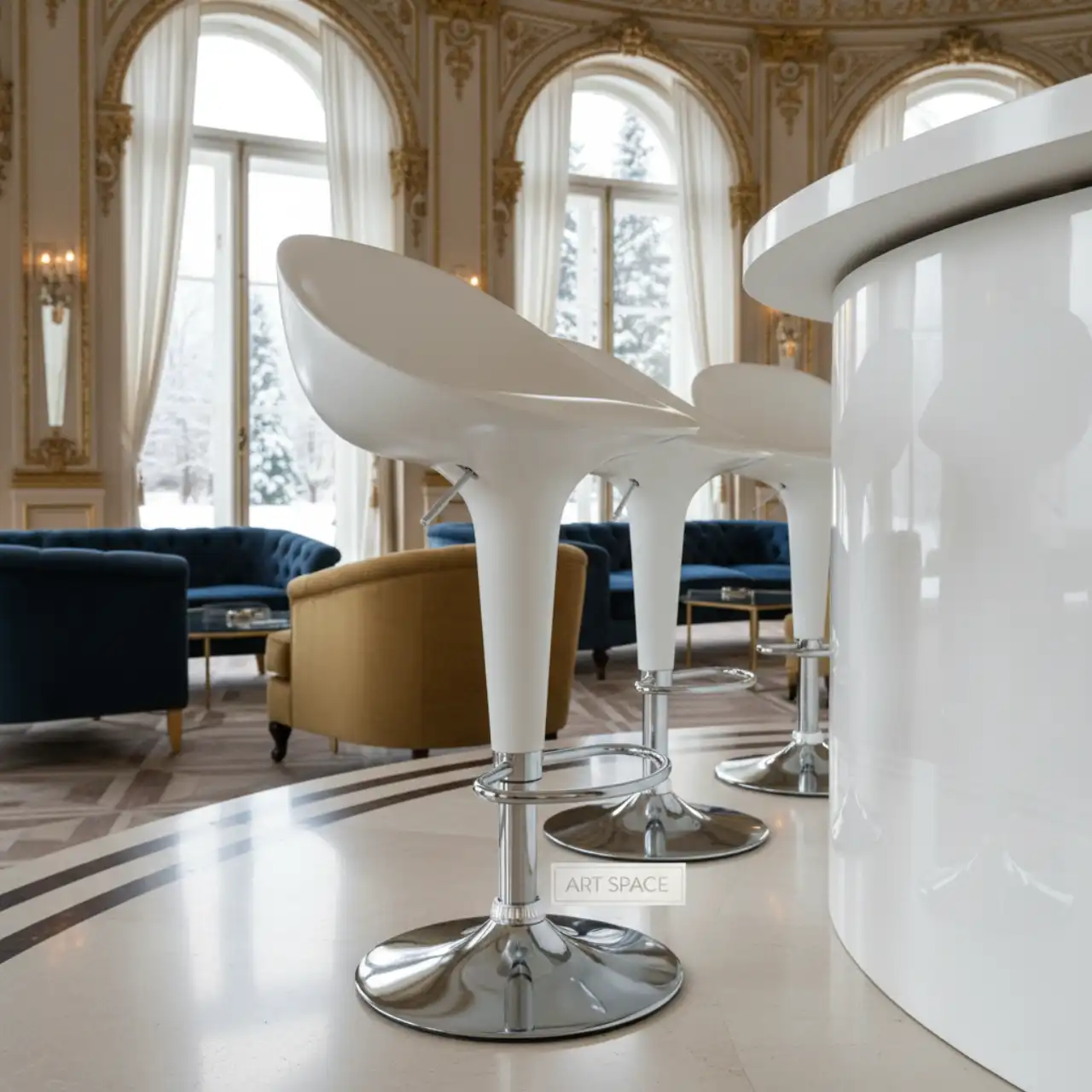 Барный стул One белый