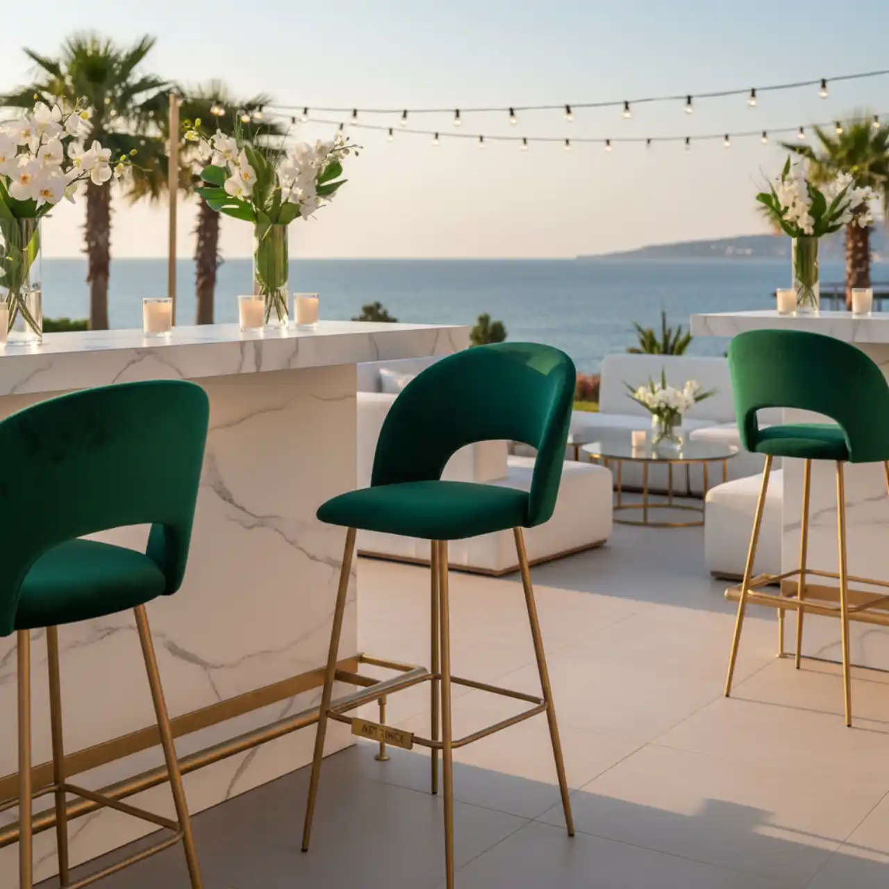 Барный стул Morbido зеленый