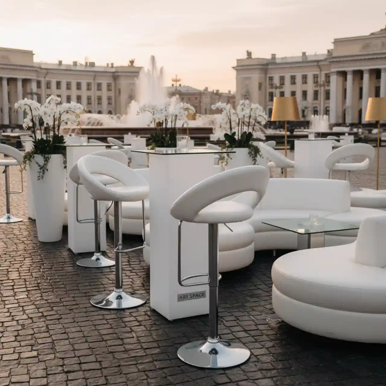 Барный стул Roxy белый из экокожи