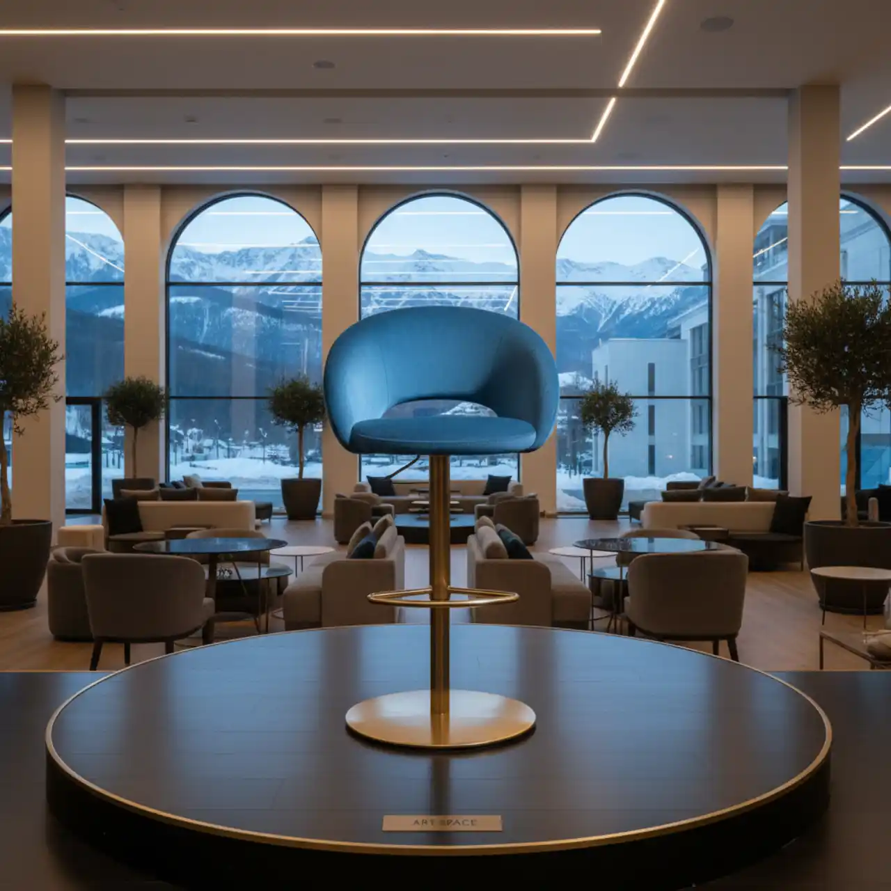 Барный стул Morbido Blue