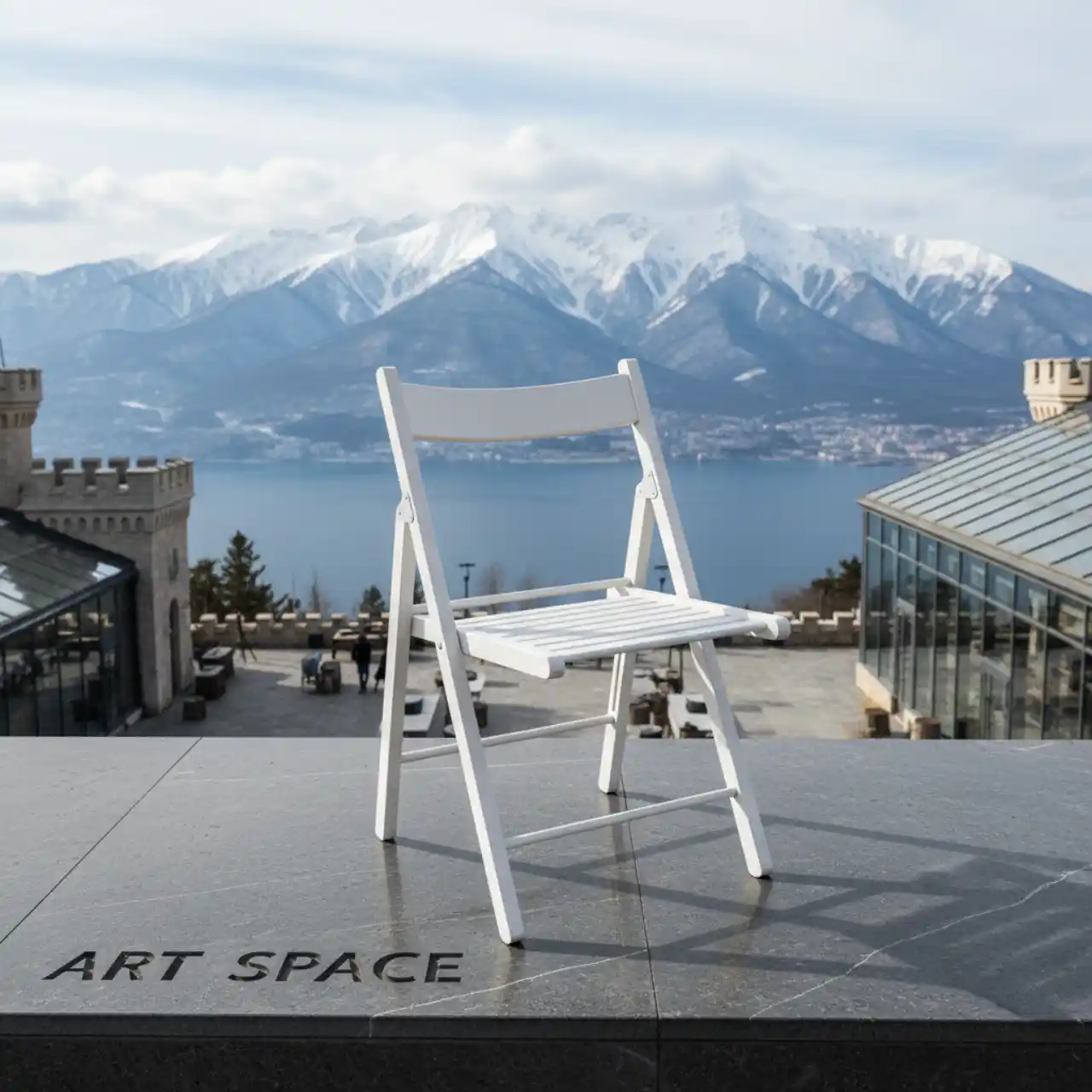 Стулья складные ТЕРЬЕ белое дерево