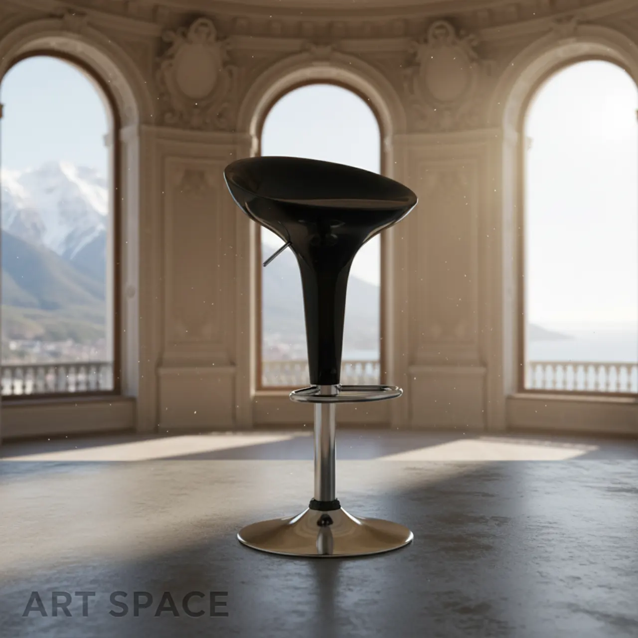 Стулья барные БОМБА черные