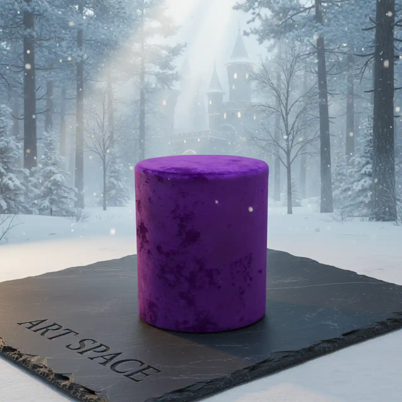 Пуфы мягкие, ФИОЛЕТОВЫЙ цвет