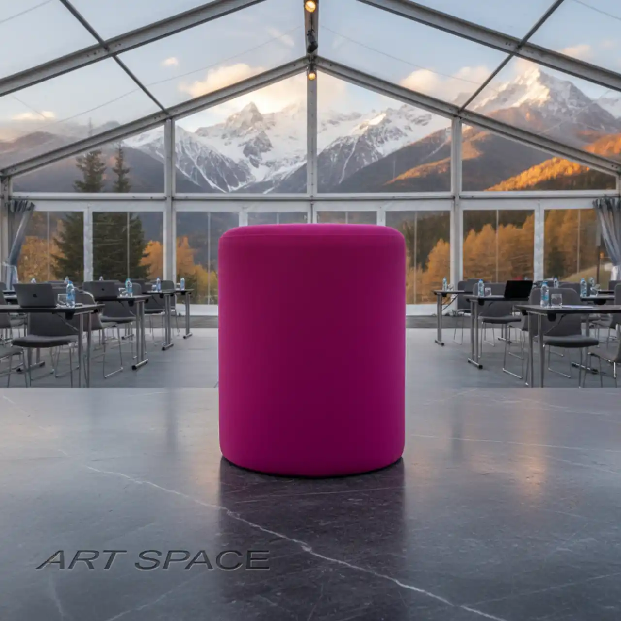 Пуфы мягкие, РОЗОВЫЙ цвет, велюр