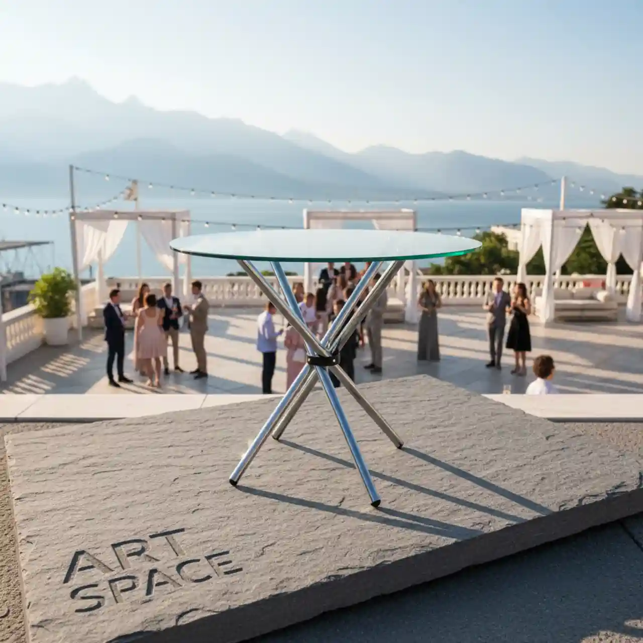 Столы ГИДРА – стеклянная столешница