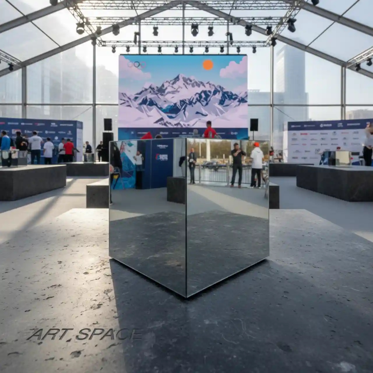 Столы ЗЕРКАЛЬНЫЕ - КУБЫ