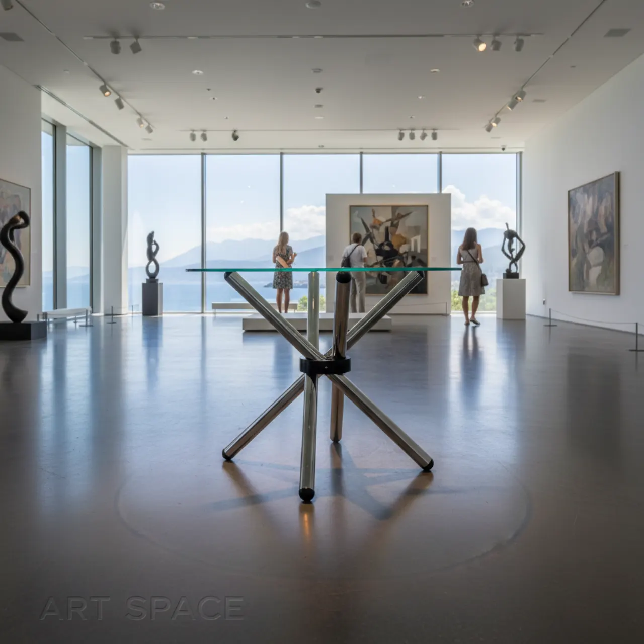 Столы журнальные ГИДРА мини 60 – стеклянная столешница