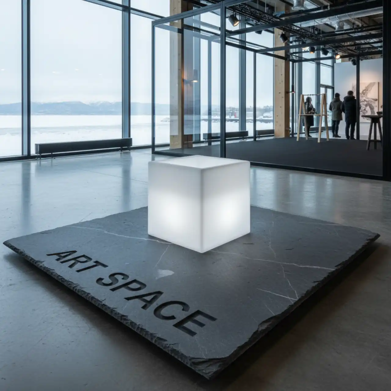 КУБЫ светящиеся с нишей широкого применения 43х43х43 см. LED RGBW подсветка. Можно использовать для льда.