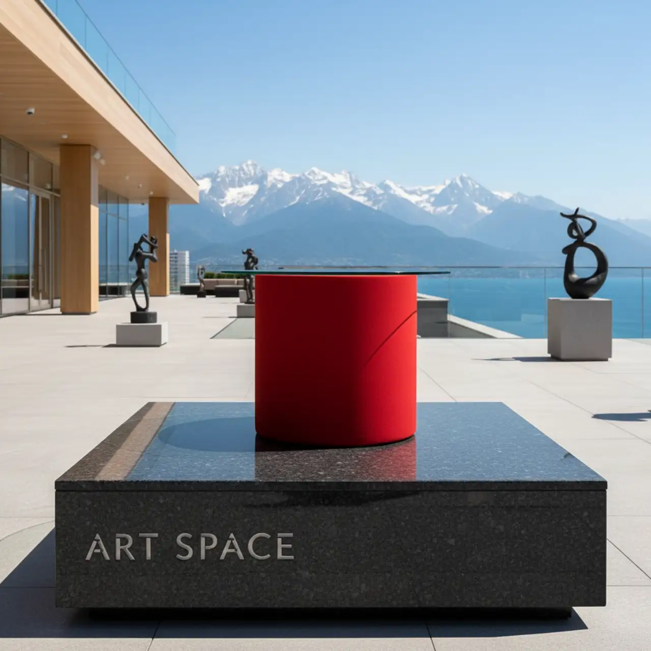 Столы журнальные GLASS TOKIO красные