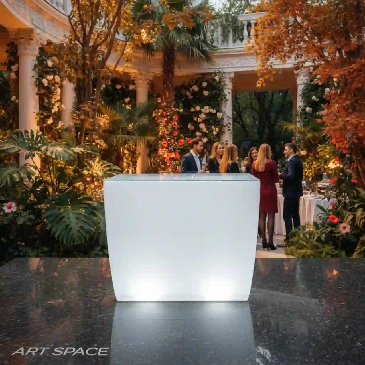 Стойки светящиеся ПРЯМЫЕ ресепшен LED подсветка в любой цвет RGBW