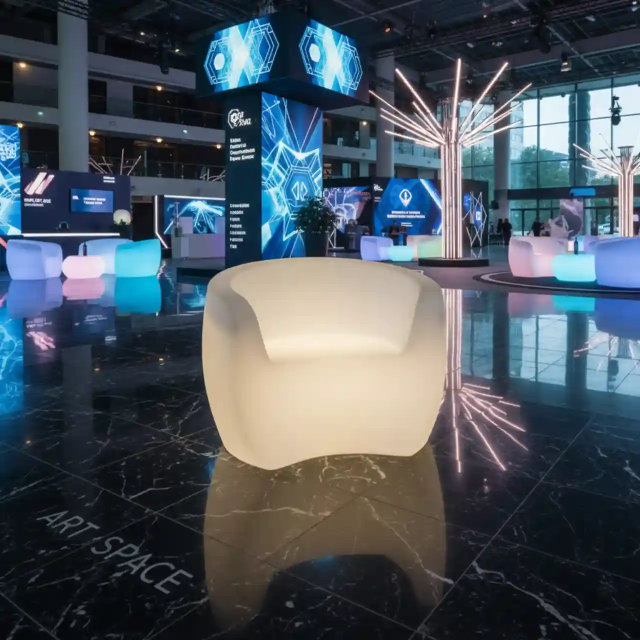 Кресло светящиеся LED RGBW подсветка