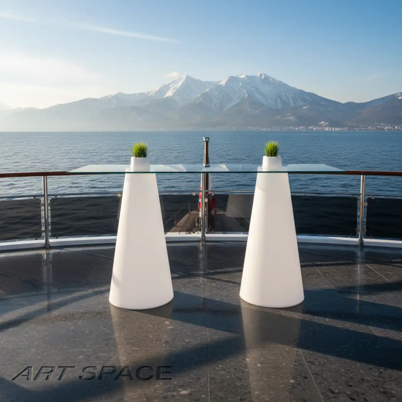 Столы коктейльные КОНУС светящиеся LED RGBW подсветка.